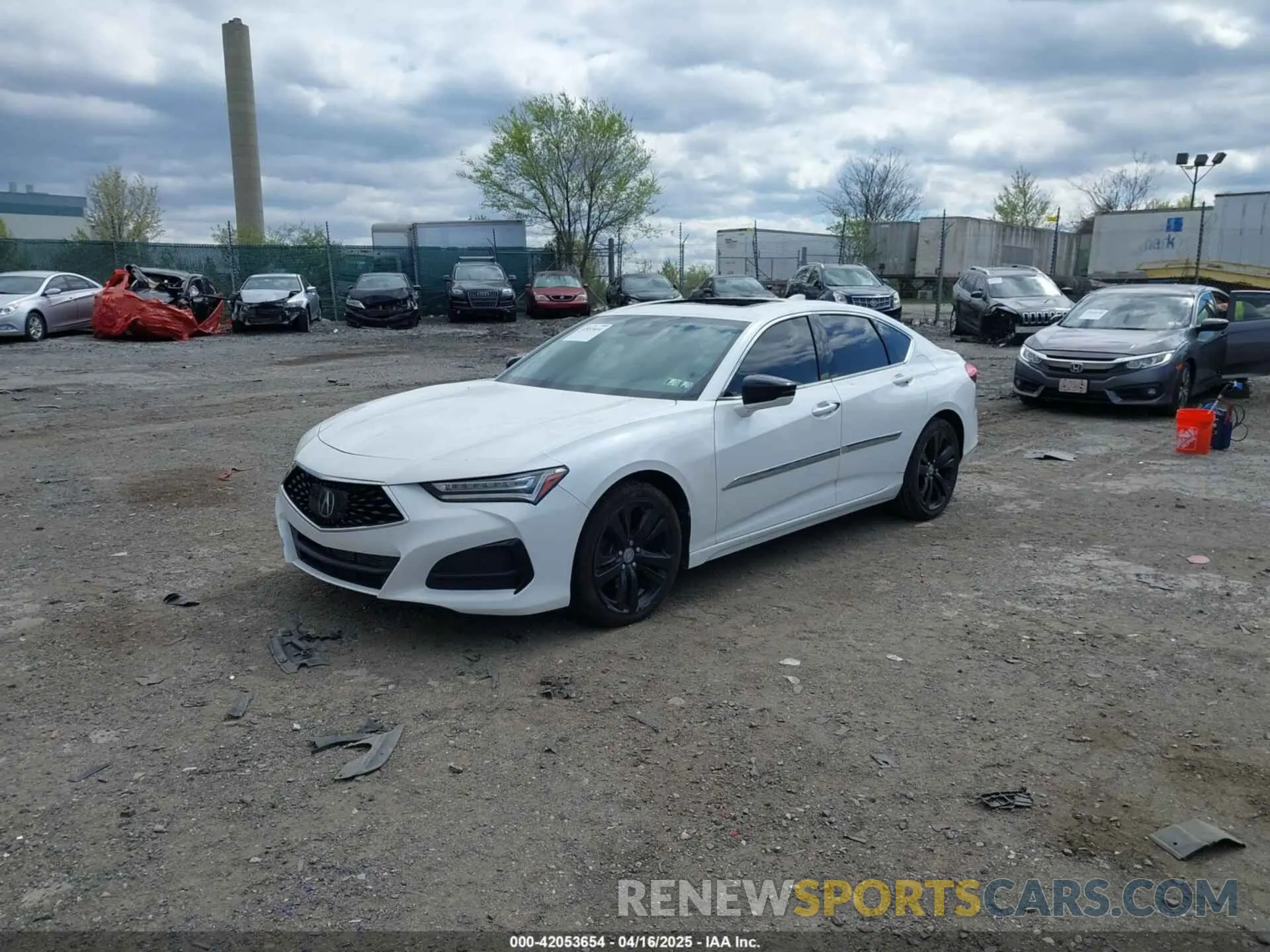 2 Photograph of a damaged car 19UUB6F42MA011351 ACURA TLX 2021