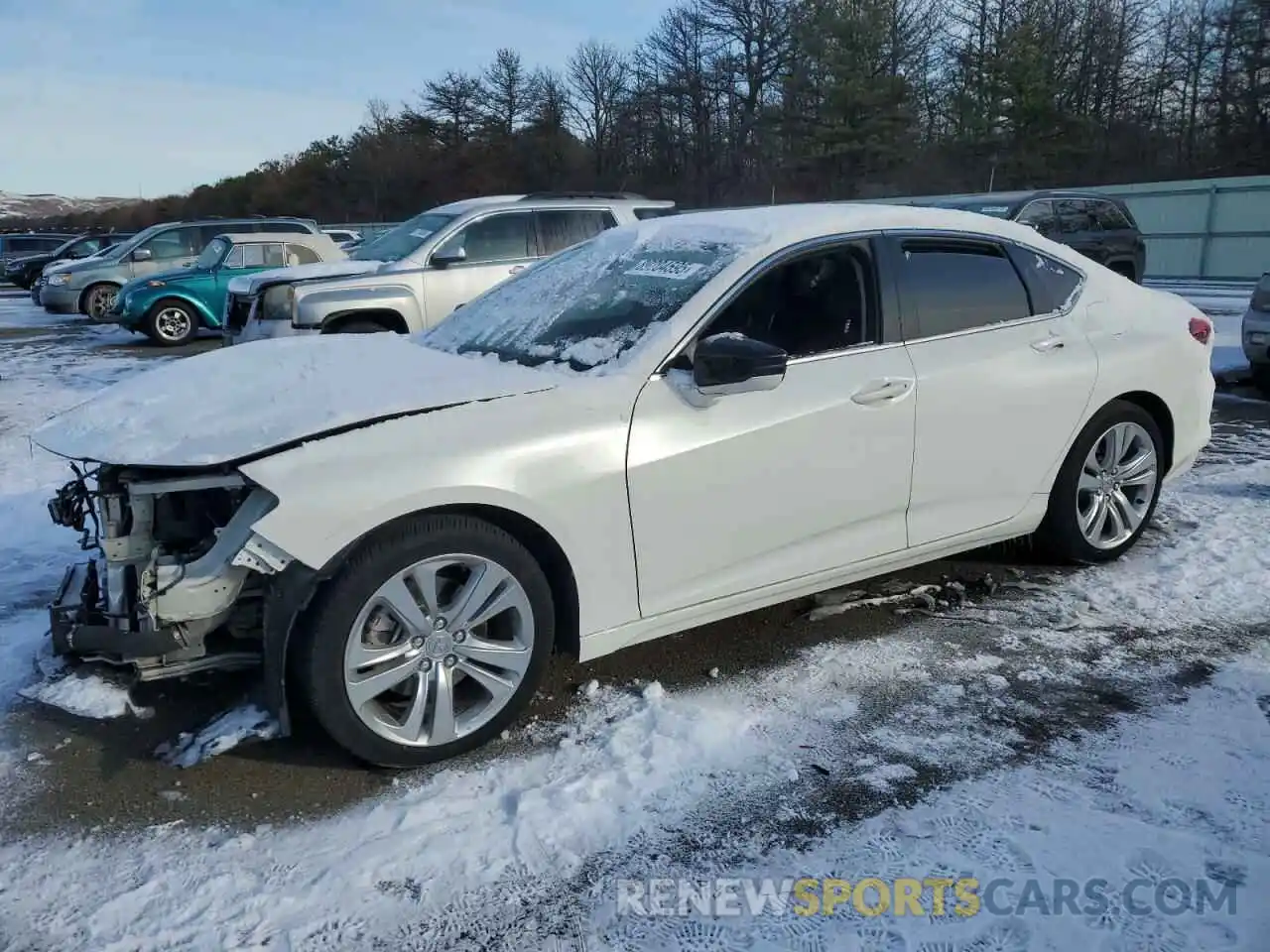 1 Photograph of a damaged car 19UUB6F43MA006630 ACURA TLX 2021