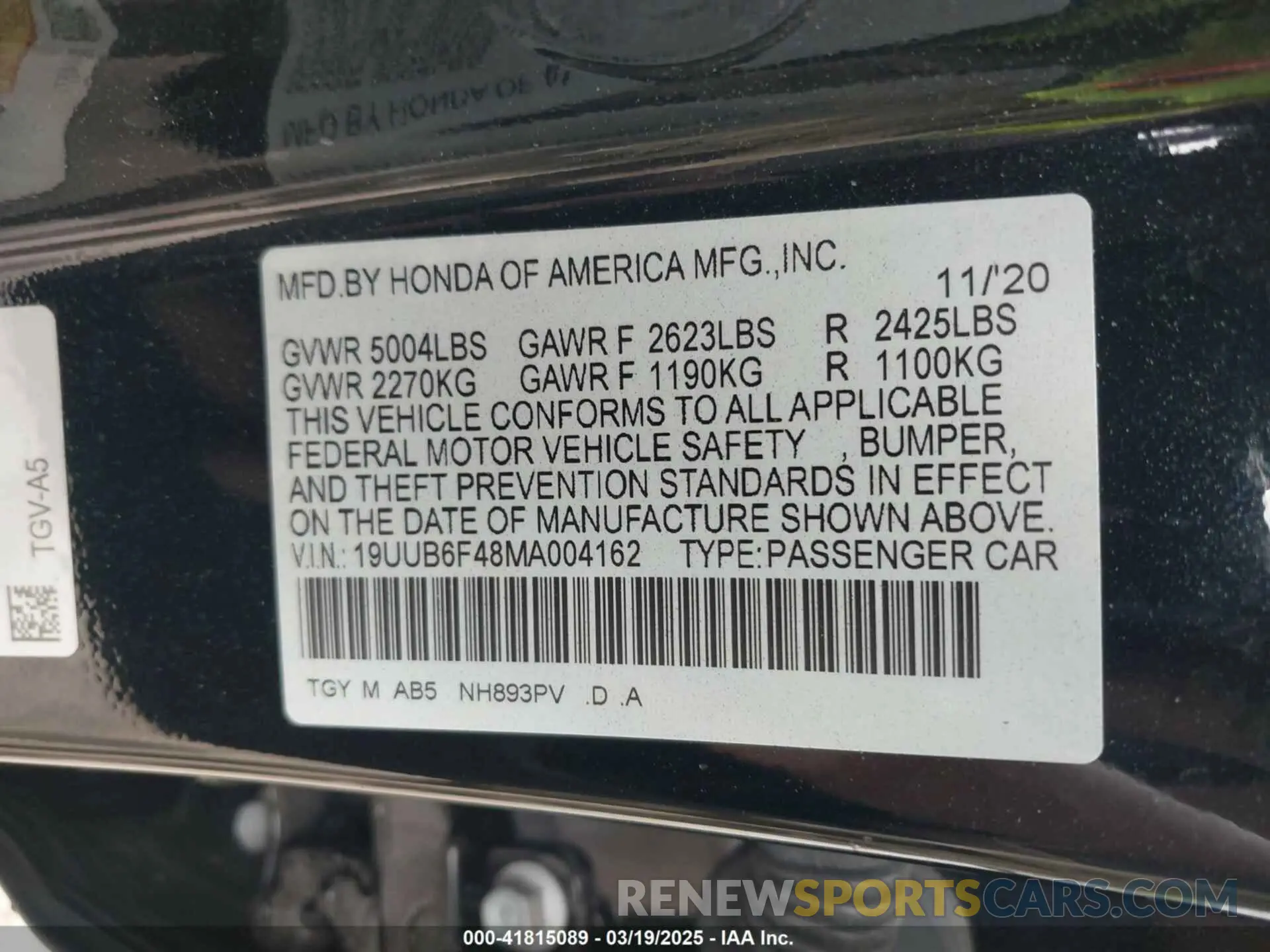 9 Photograph of a damaged car 19UUB6F48MA004162 ACURA TLX 2021