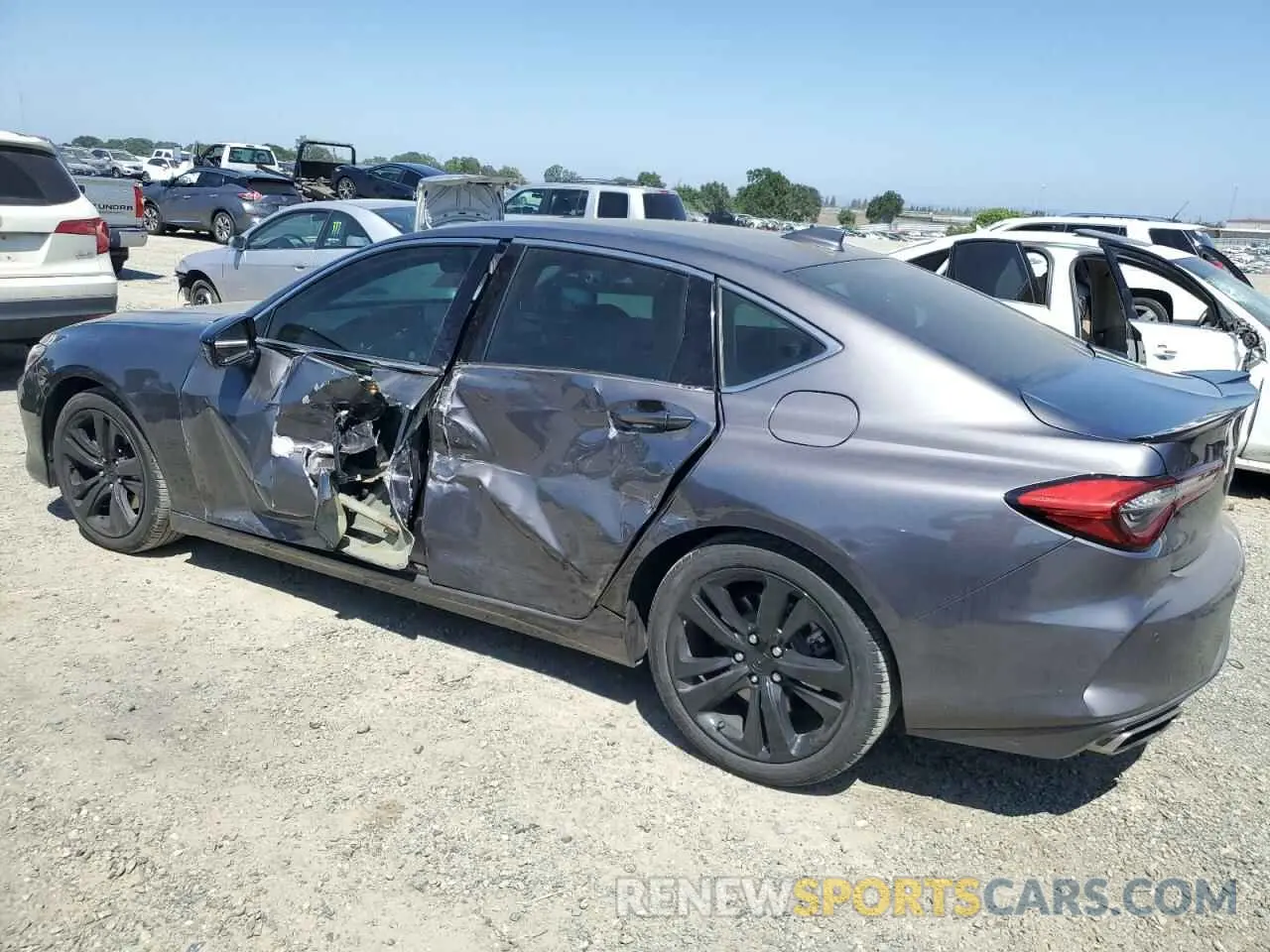 2 Photograph of a damaged car 19UUB6F49MA001383 ACURA TLX 2021