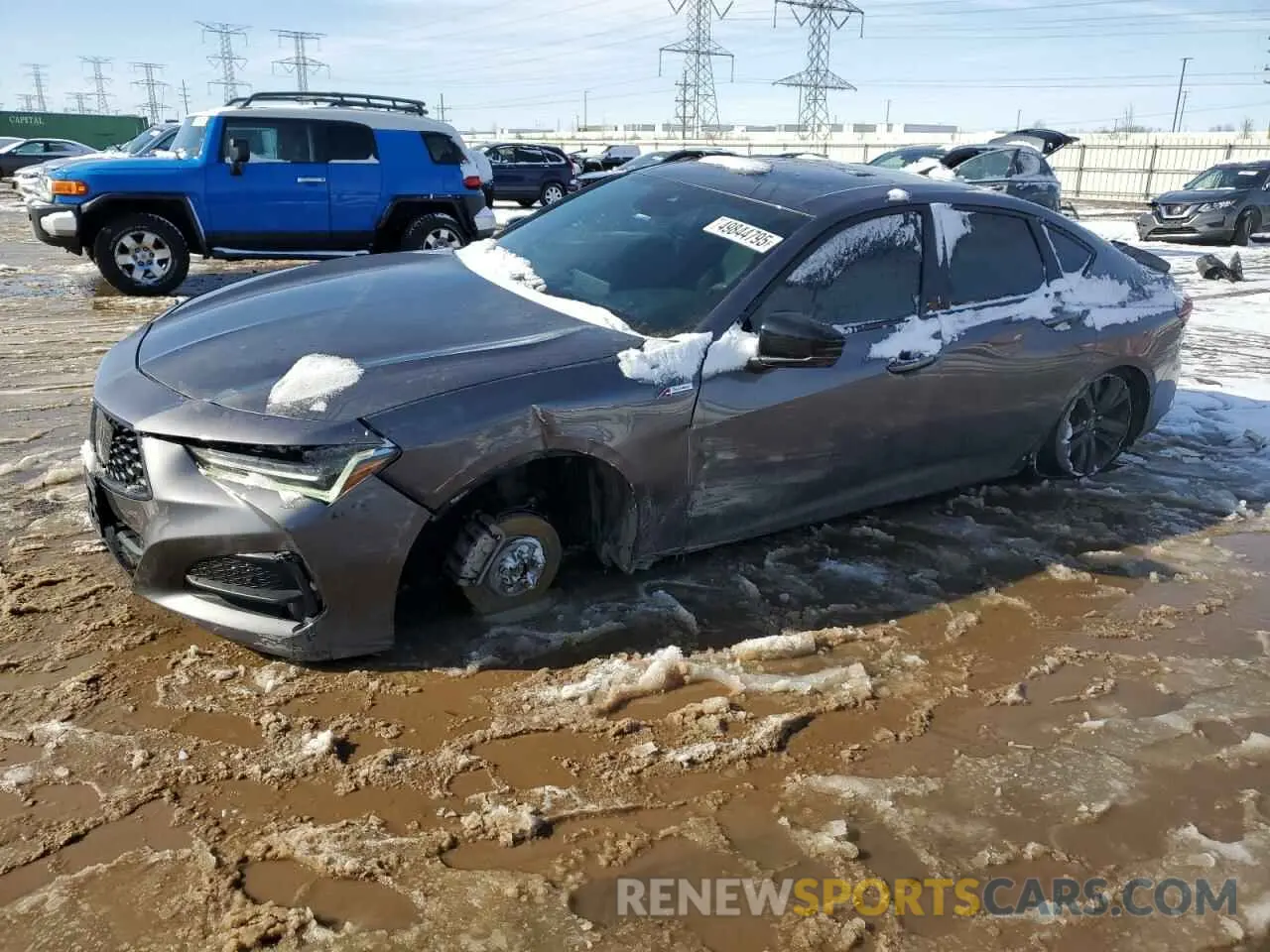 1 Photograph of a damaged car 19UUB6F50MA001474 ACURA TLX 2021