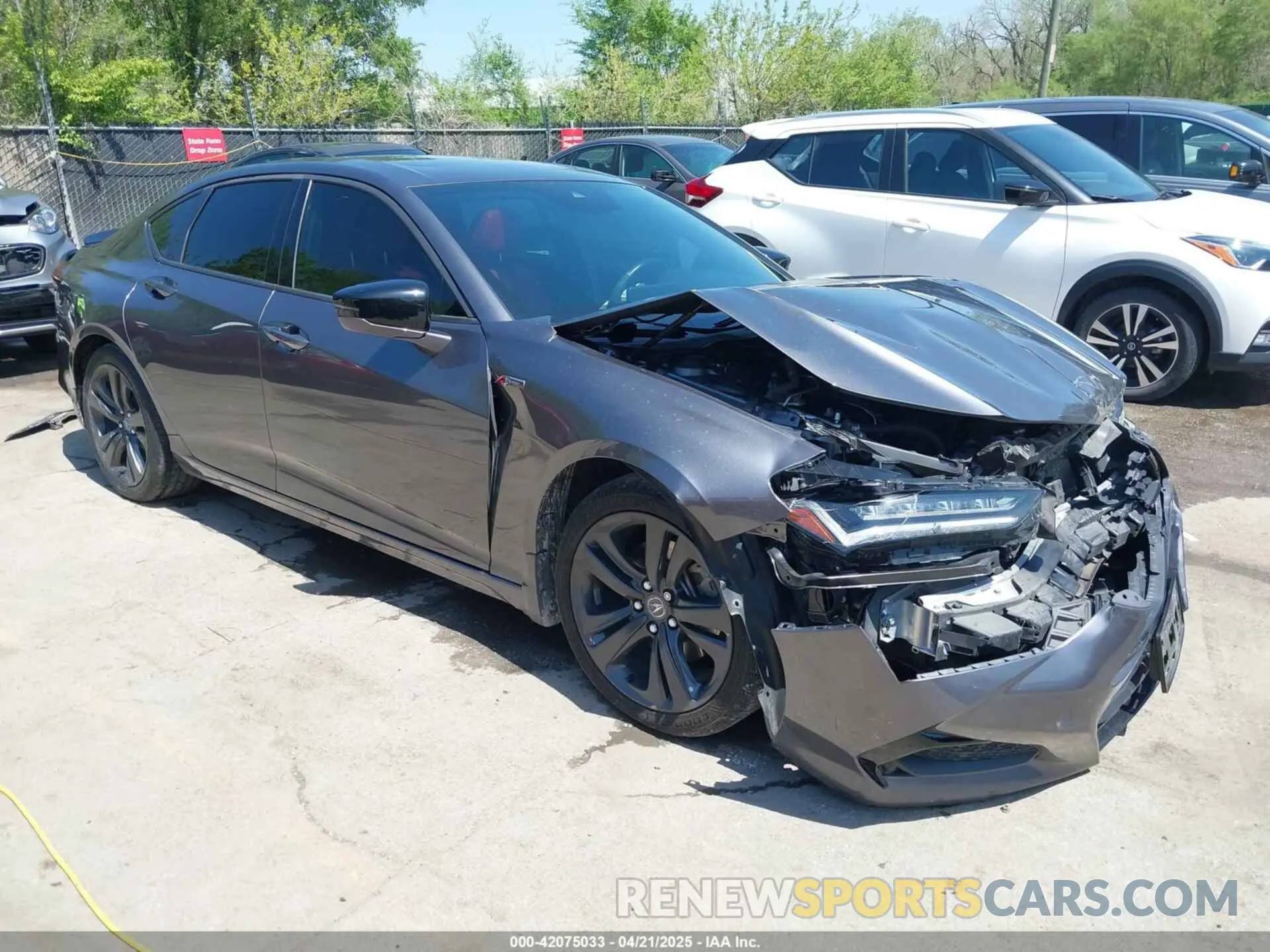 1 Photograph of a damaged car 19UUB6F52MA000424 ACURA TLX 2021