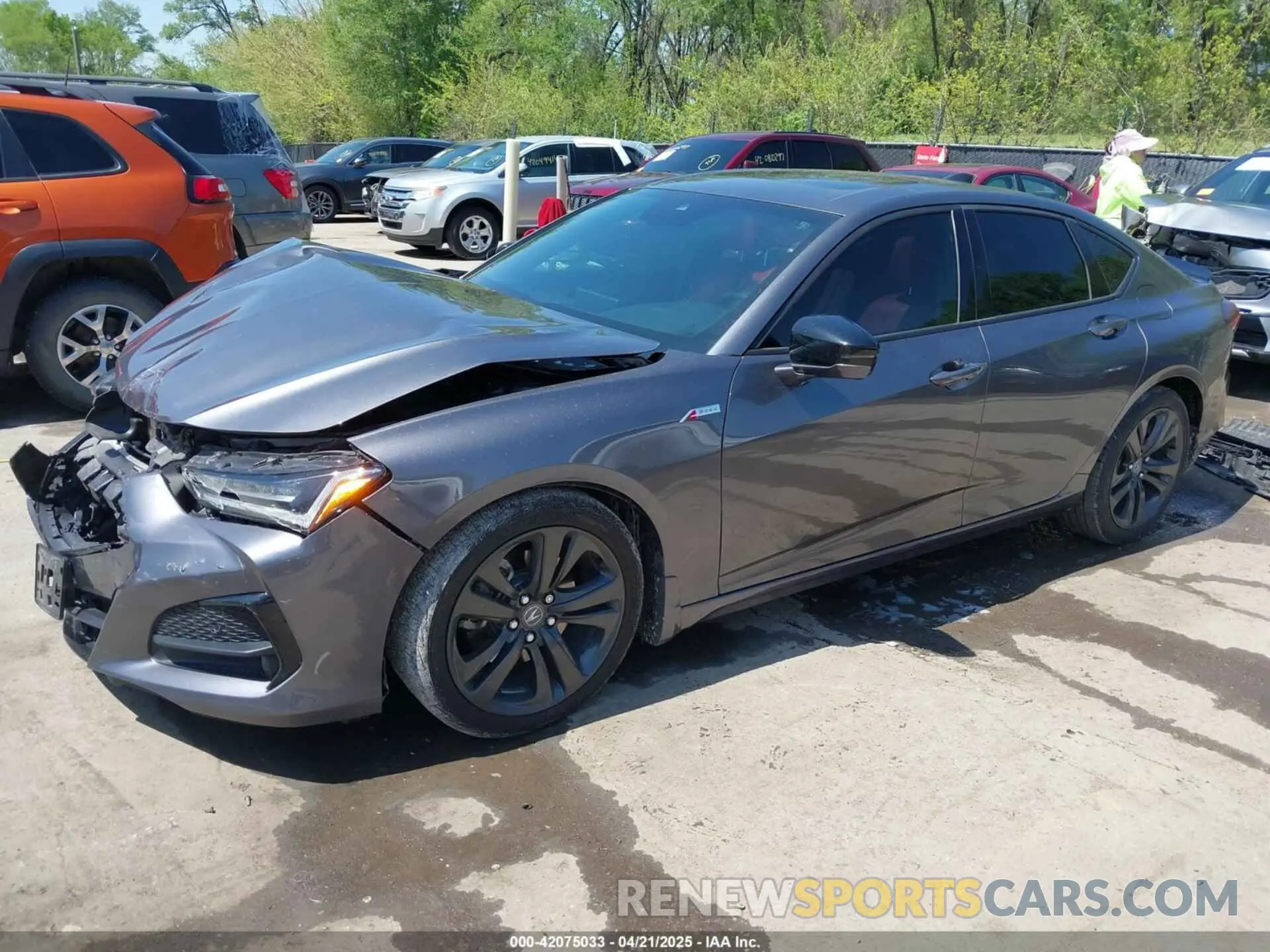 2 Photograph of a damaged car 19UUB6F52MA000424 ACURA TLX 2021