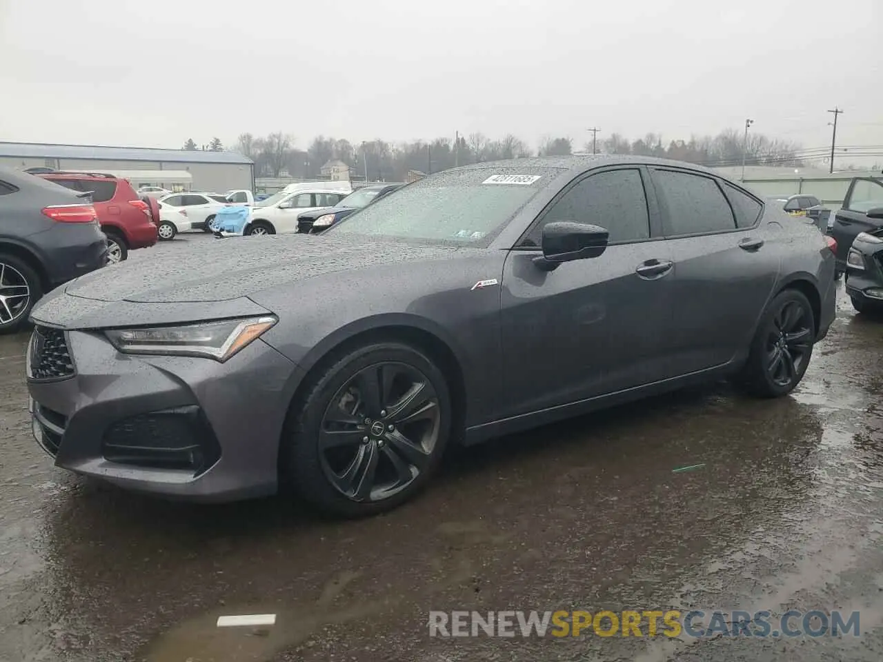 1 Photograph of a damaged car 19UUB6F54MA007035 ACURA TLX 2021