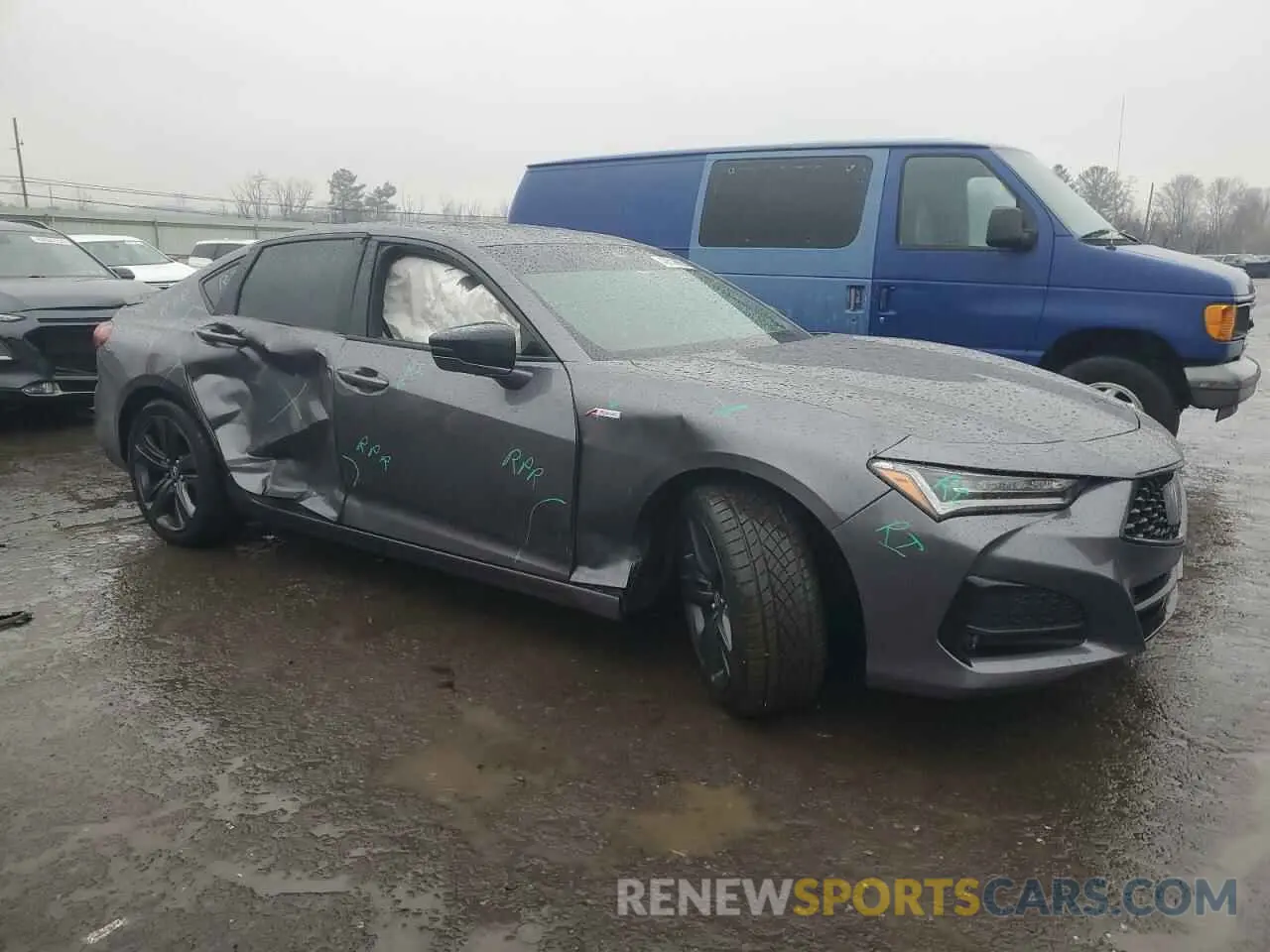 4 Photograph of a damaged car 19UUB6F54MA007035 ACURA TLX 2021