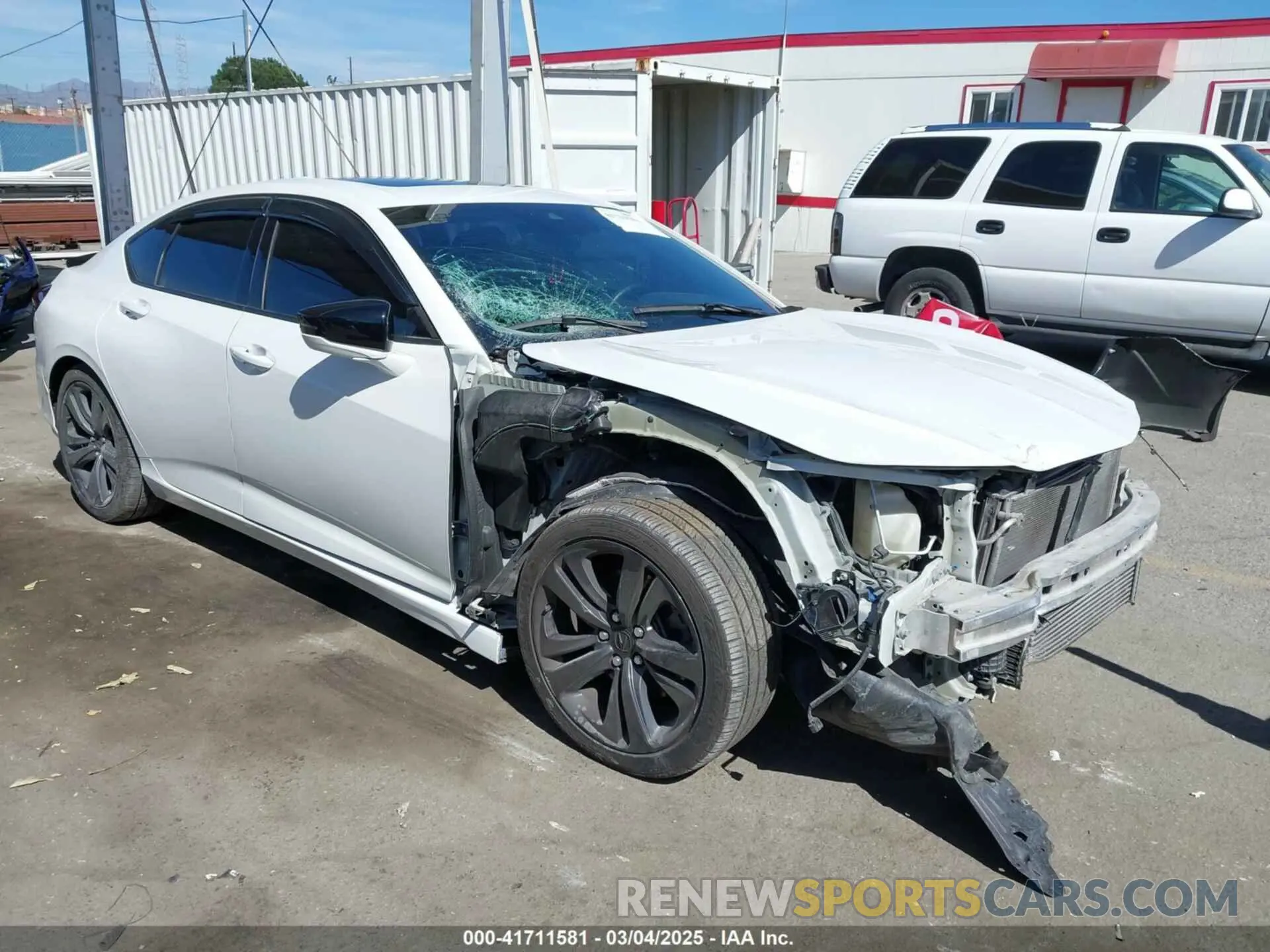 1 Photograph of a damaged car 19UUB6F57MA008664 ACURA TLX 2021