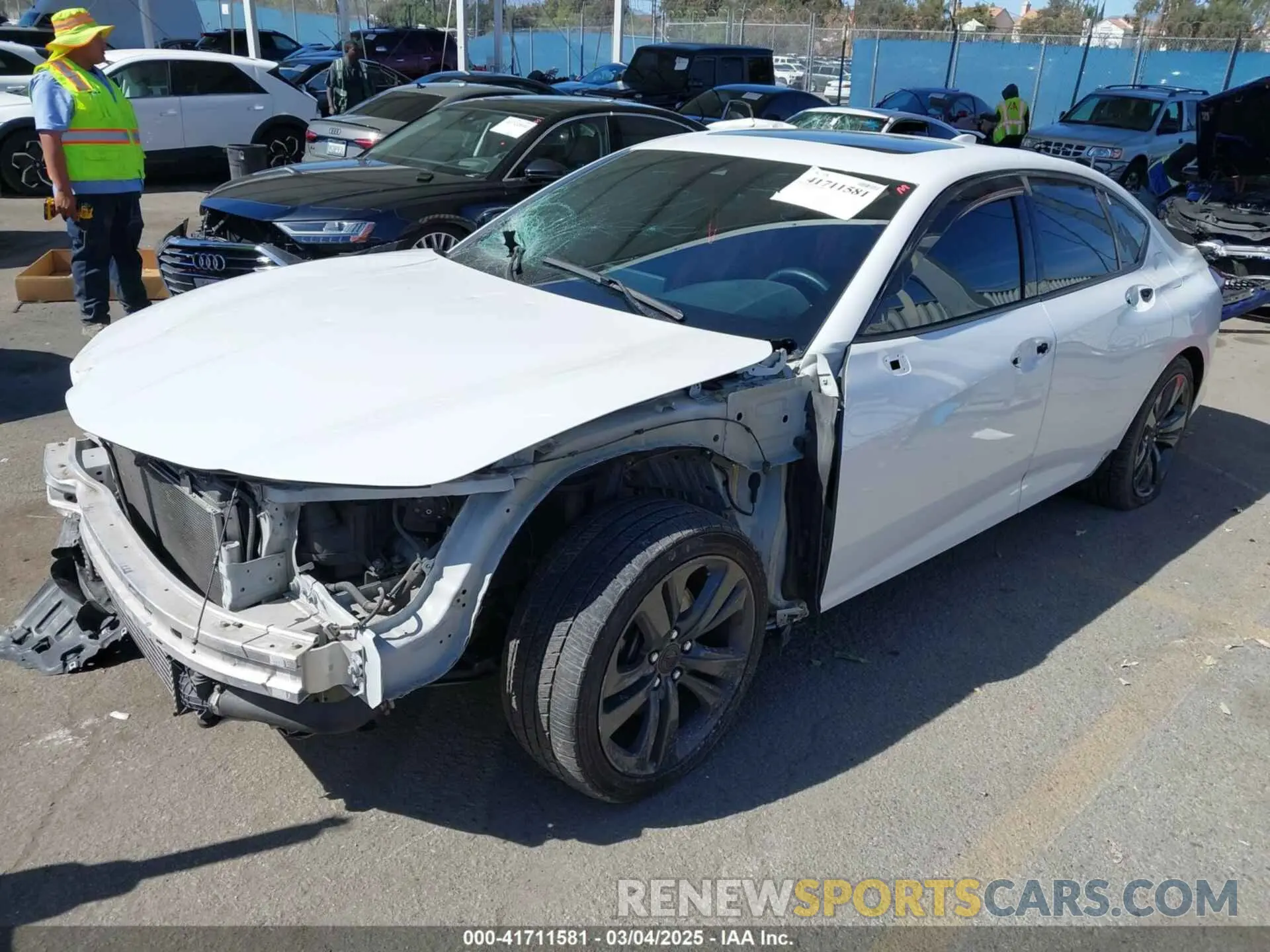 2 Photograph of a damaged car 19UUB6F57MA008664 ACURA TLX 2021