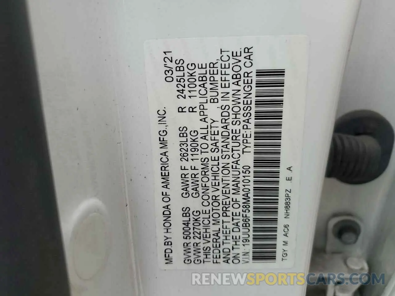 12 Photograph of a damaged car 19UUB6F58MA010150 ACURA TLX 2021