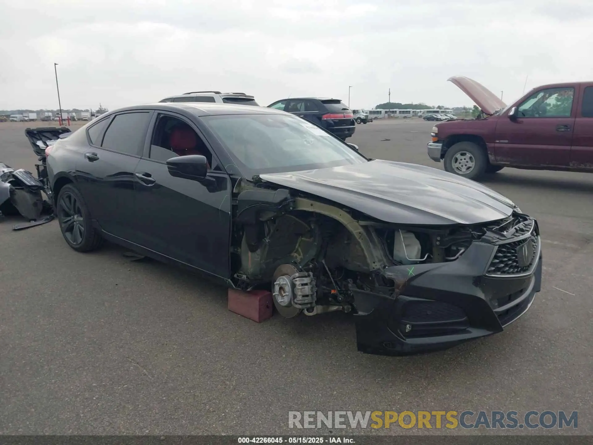 1 Photograph of a damaged car 19UUB6F58MA011427 ACURA TLX 2021