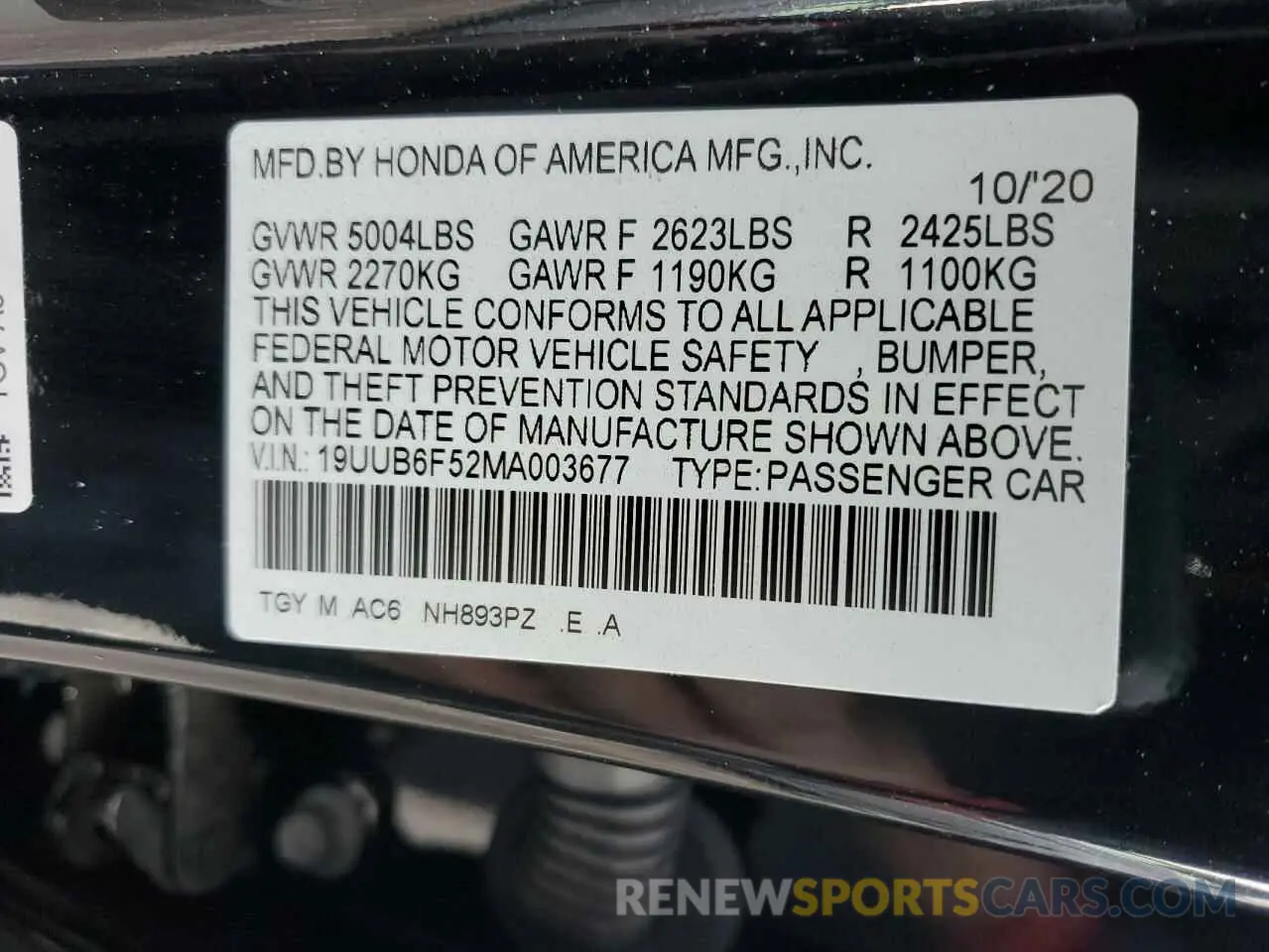 12 Photograph of a damaged car 29UUB6F52MA003677 ACURA TLX 2021