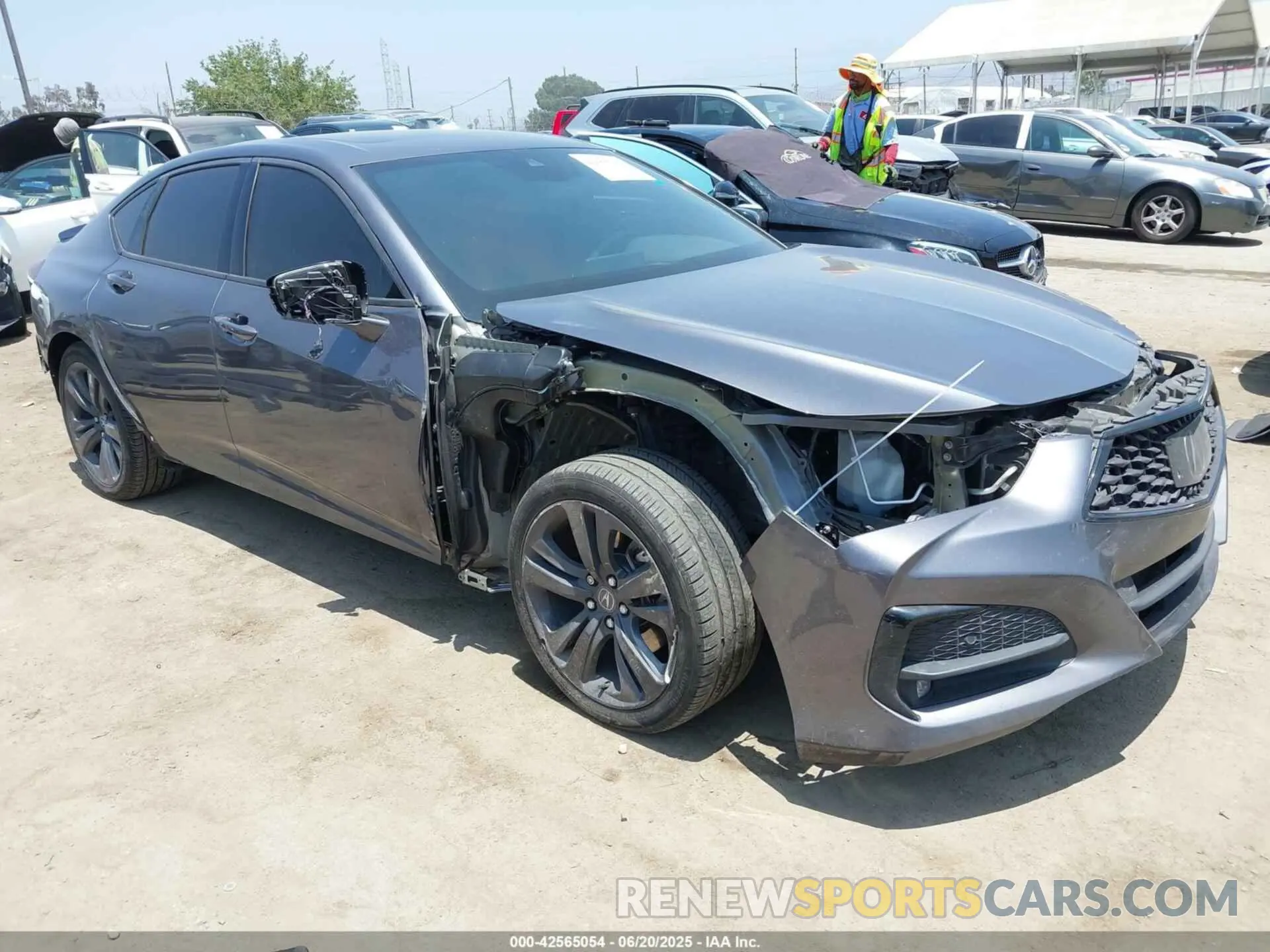 1 Photograph of a damaged car 19UUB5F57NA005596 ACURA TLX 2022