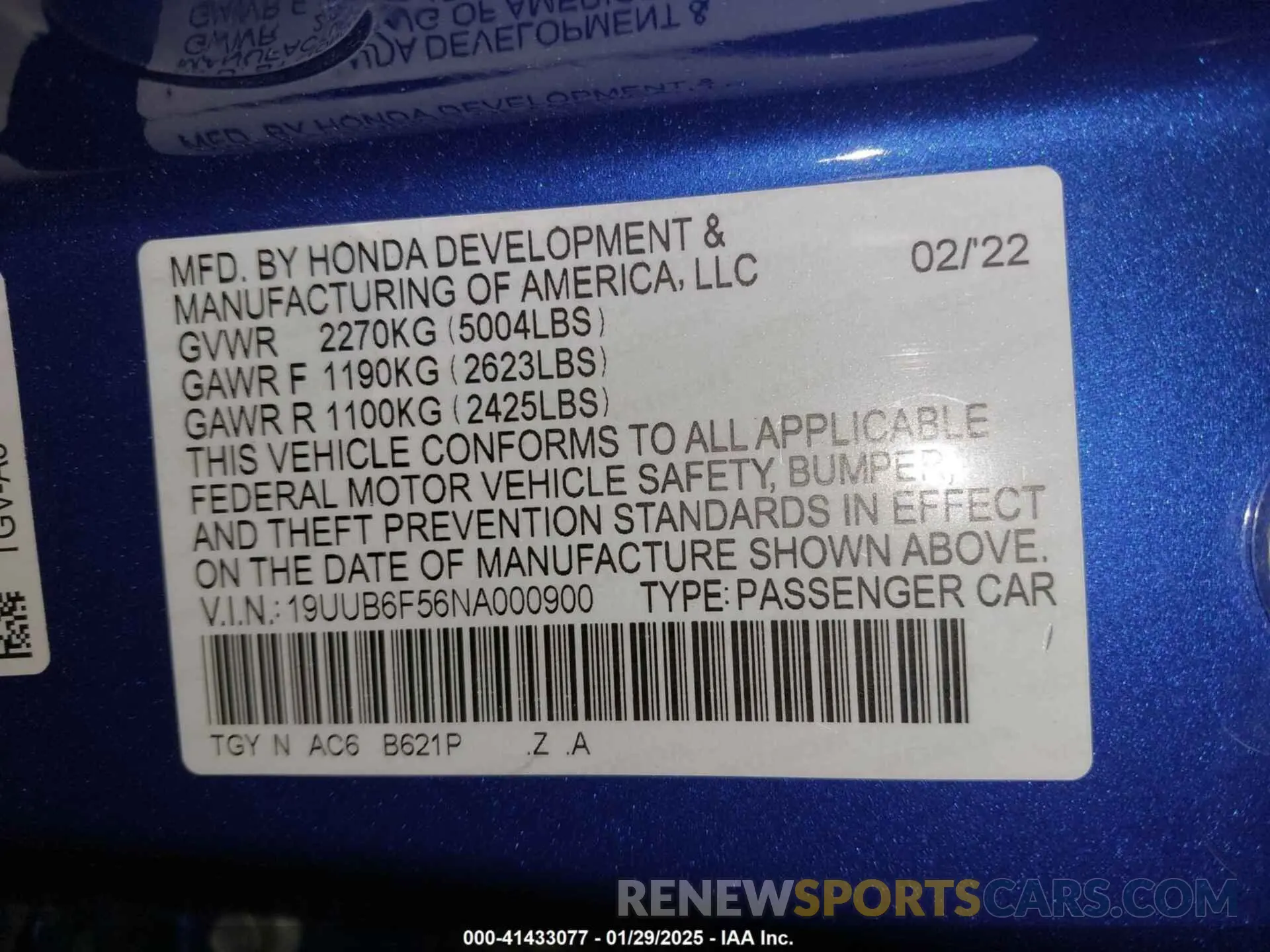 9 Photograph of a damaged car 19UUB6F56NA000900 ACURA TLX 2022