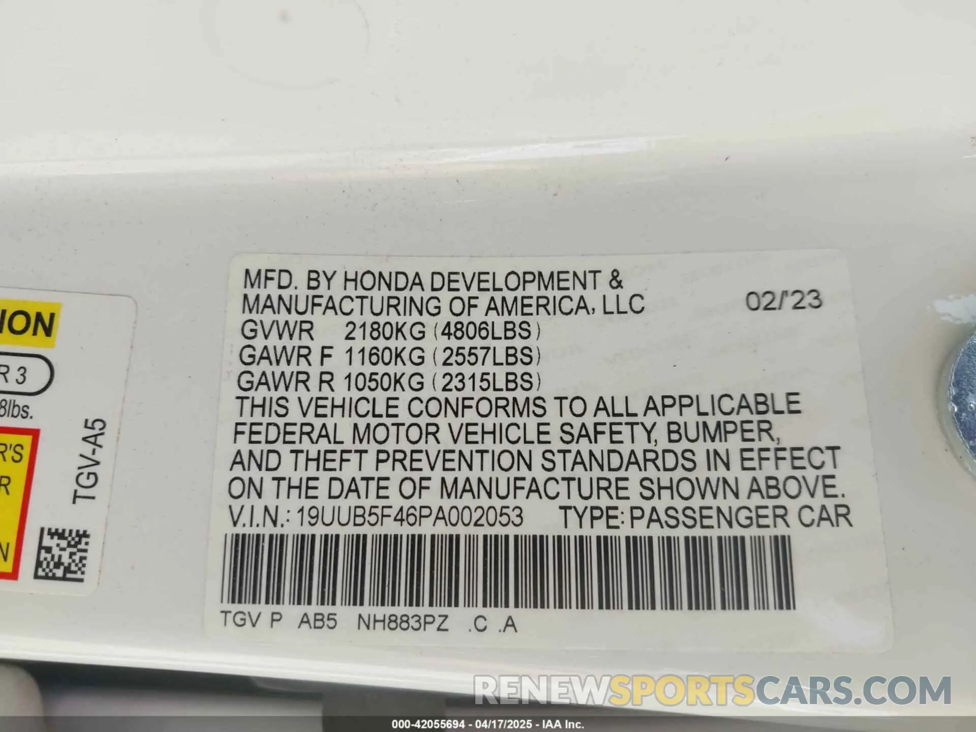 9 Photograph of a damaged car 19UUB5F46PA002053 ACURA TLX 2023