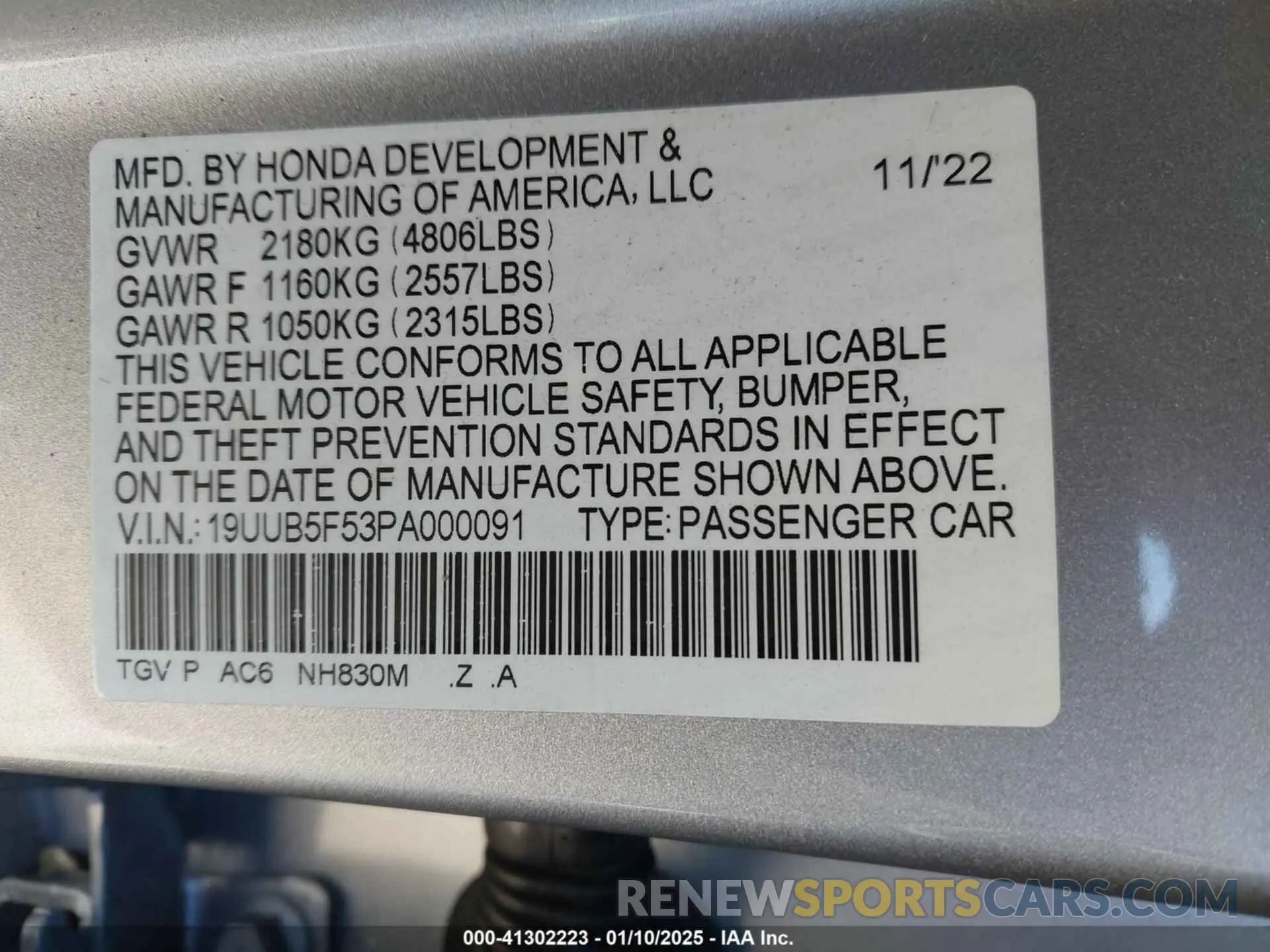 9 Photograph of a damaged car 19UUB5F53PA000091 ACURA TLX 2023