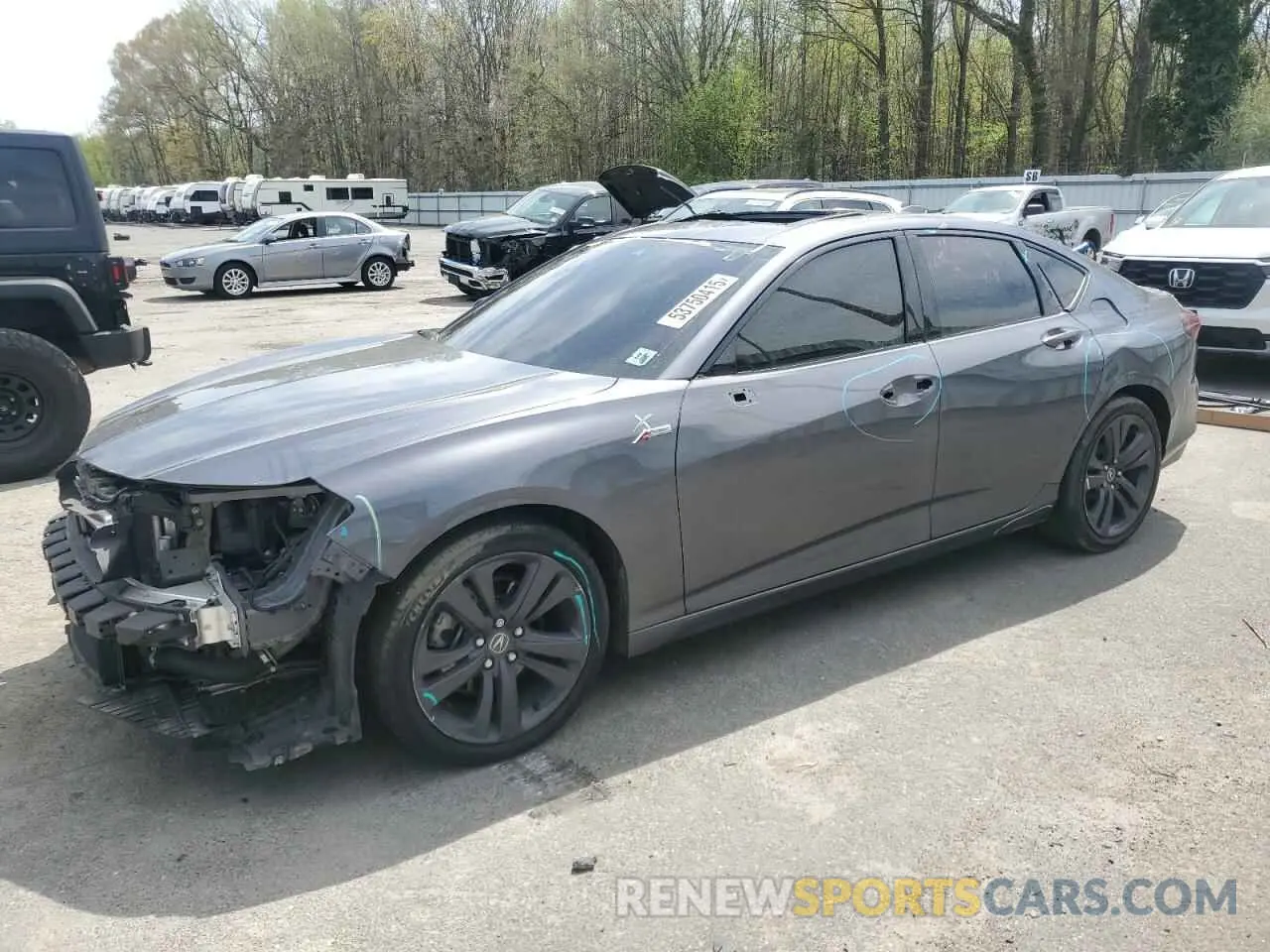 1 Photograph of a damaged car 19UUB6F52PA001612 ACURA TLX 2023