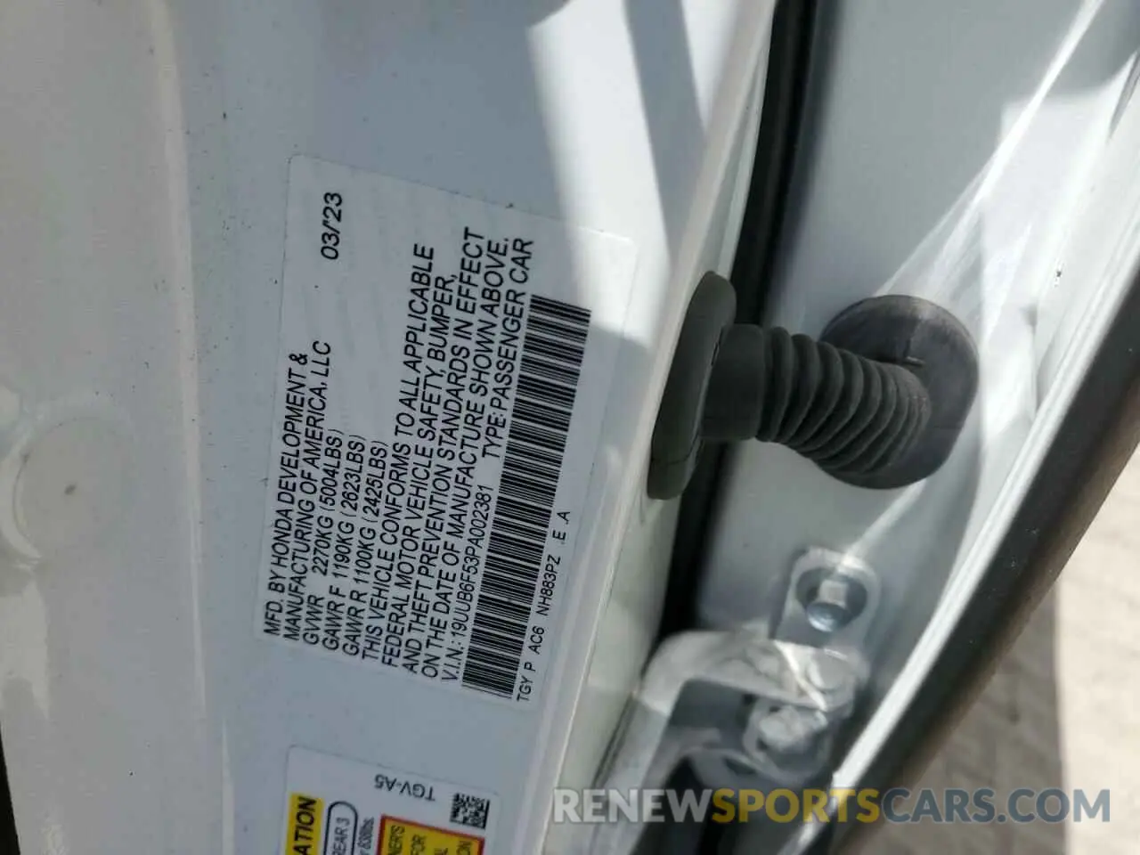 12 Photograph of a damaged car 19UUB6F53PA002381 ACURA TLX 2023