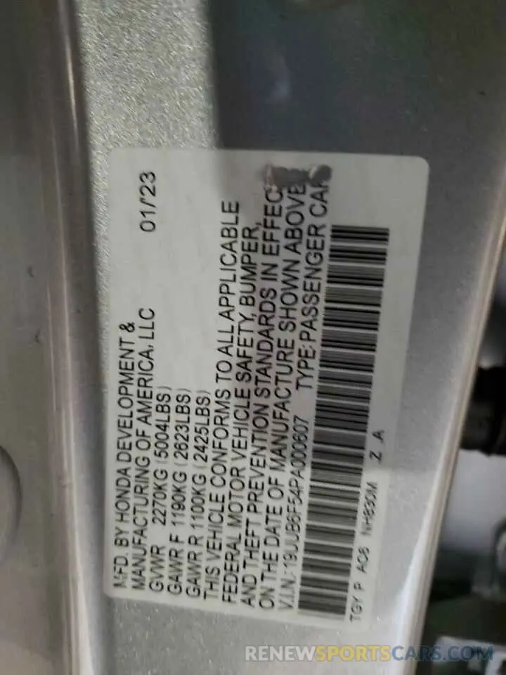 13 Photograph of a damaged car 19UUB6F54PA000607 ACURA TLX 2023