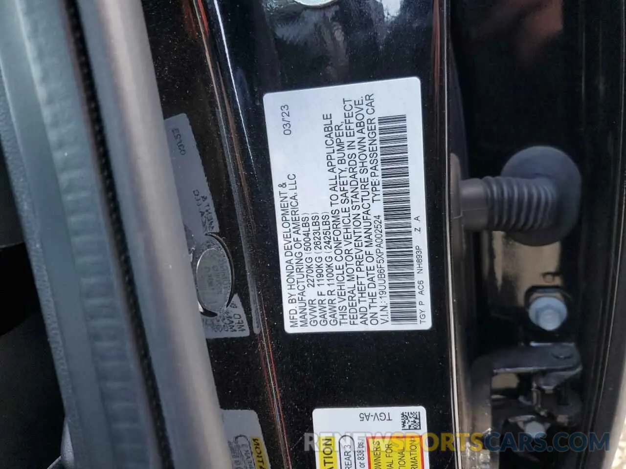 13 Photograph of a damaged car 19UUB6F5XPA002524 ACURA TLX 2023