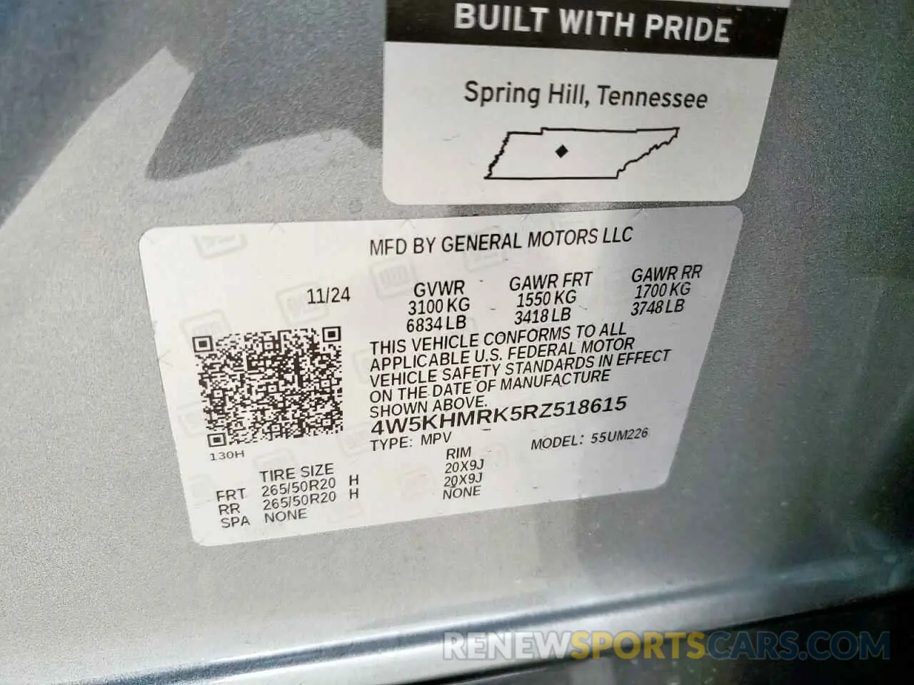 12 Photograph of a damaged car 4W5KHMRK5RZ518615 ACURA ZDX A-SPEC 2024
