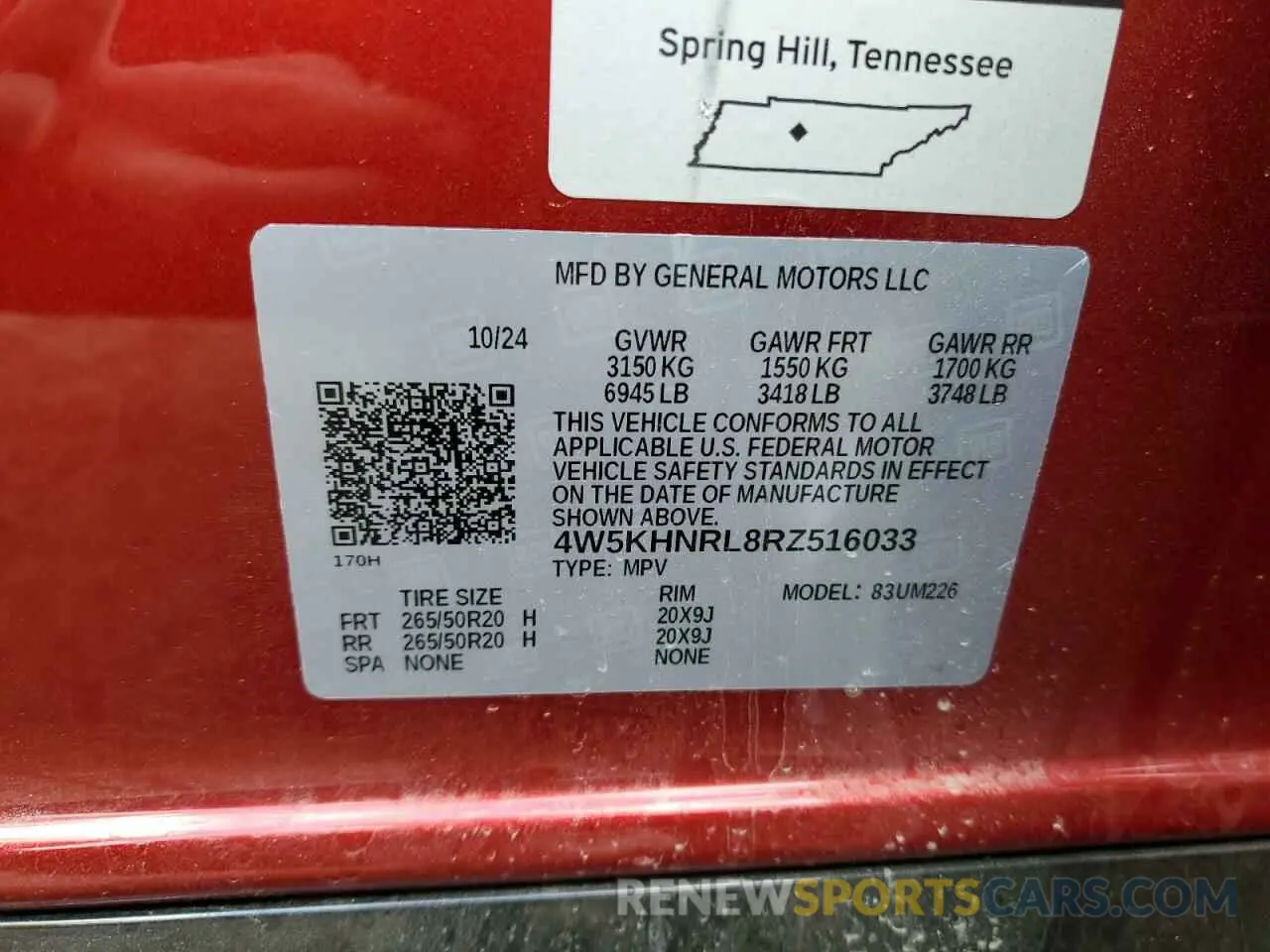 13 Photograph of a damaged car 4W5KHNRL8RZ516033 ACURA ZDX A-SPEC 2024