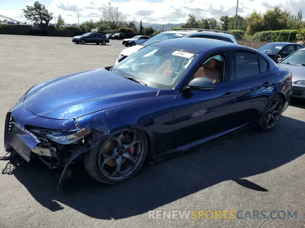 1 Photograph of a damaged car ZARFAMAN4K7606524 ALFA ROMEO GIULIA 2019