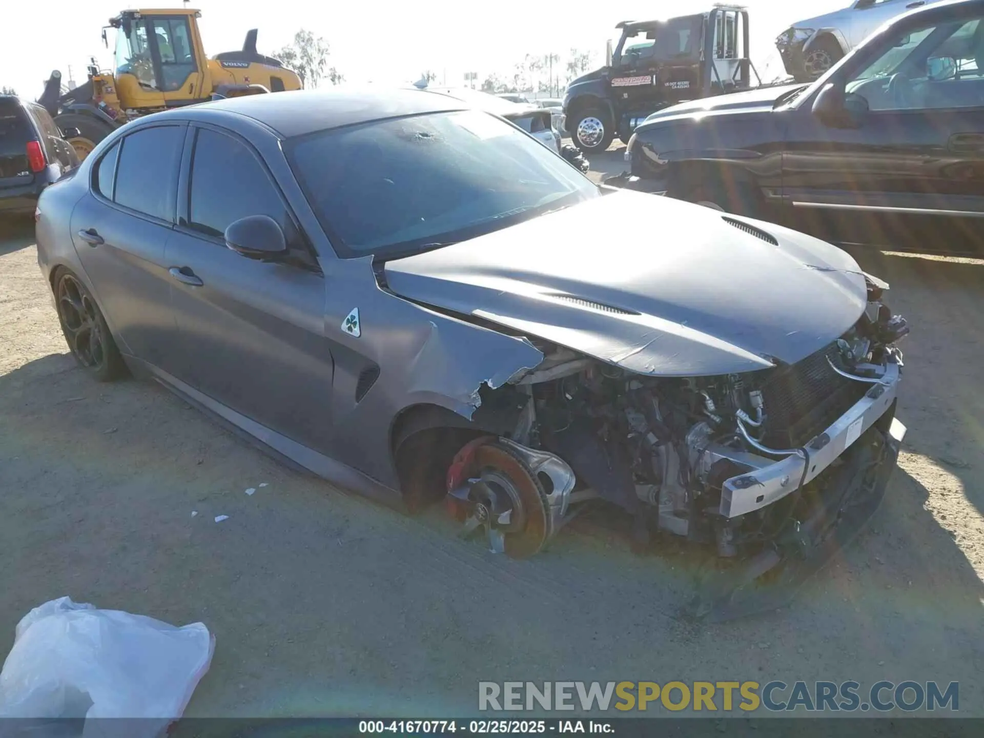 1 Photograph of a damaged car ZARFAMEV9K7614760 ALFA ROMEO GIULIA 2019