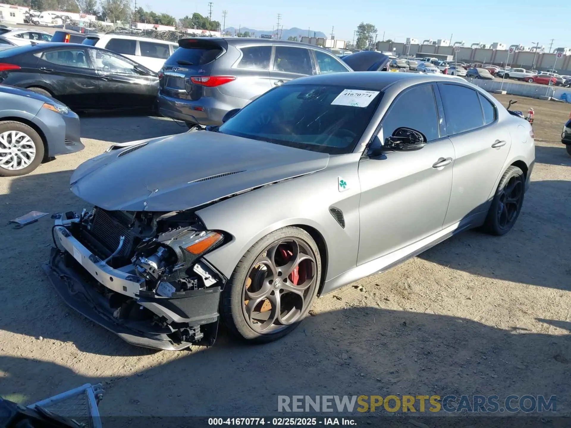 2 Photograph of a damaged car ZARFAMEV9K7614760 ALFA ROMEO GIULIA 2019