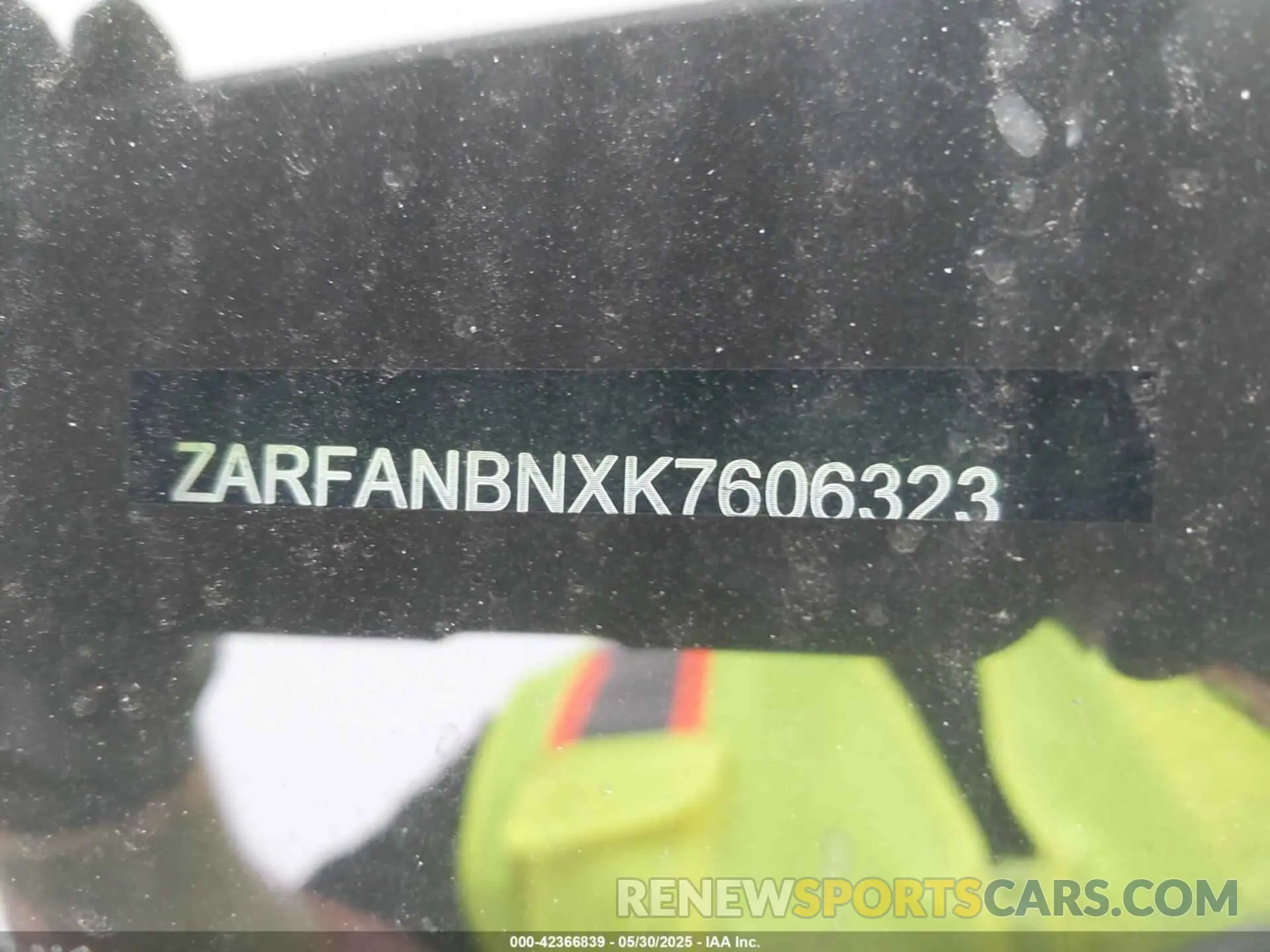 17 Photograph of a damaged car ZARFANBNXK7606323 ALFA ROMEO GIULIA 2019