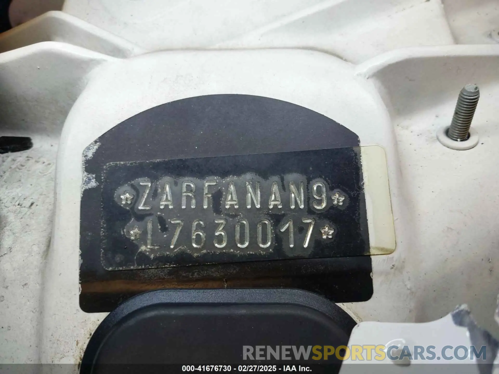 17 Photograph of a damaged car ZARFANAN9L7630017 ALFA ROMEO GIULIA 2020