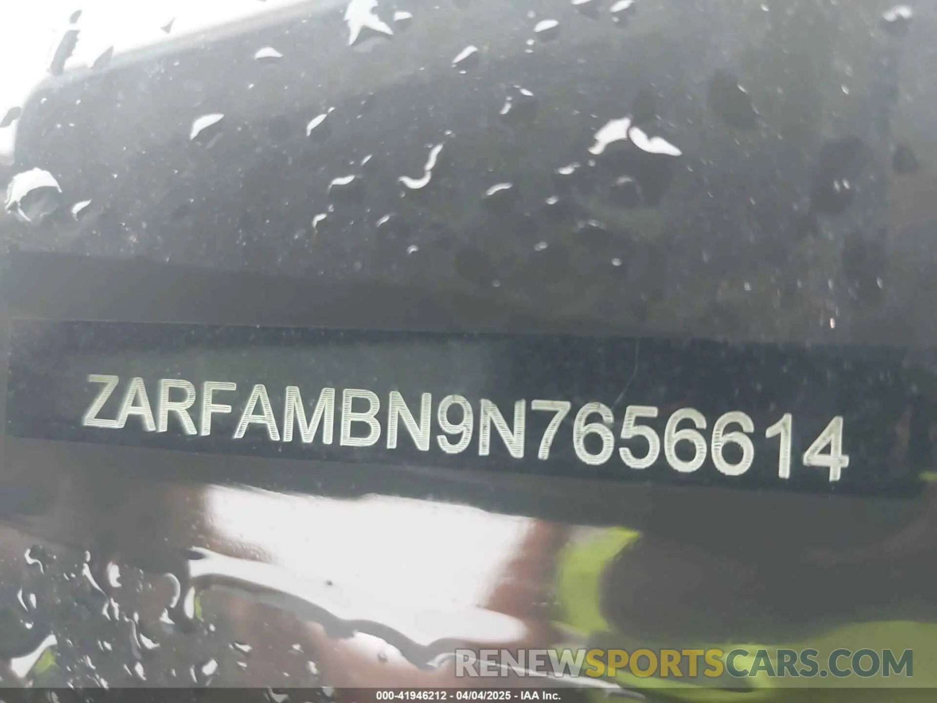 9 Photograph of a damaged car ZARFAMBN9N7656614 ALFA ROMEO GIULIA 2022