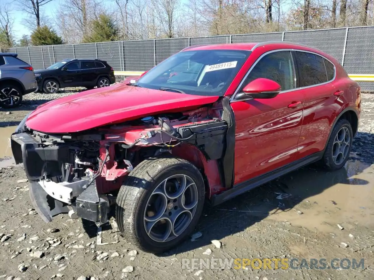 1 Photograph of a damaged car ZASPAJAN2K7C49106 ALFA ROMEO STELVIO 2019