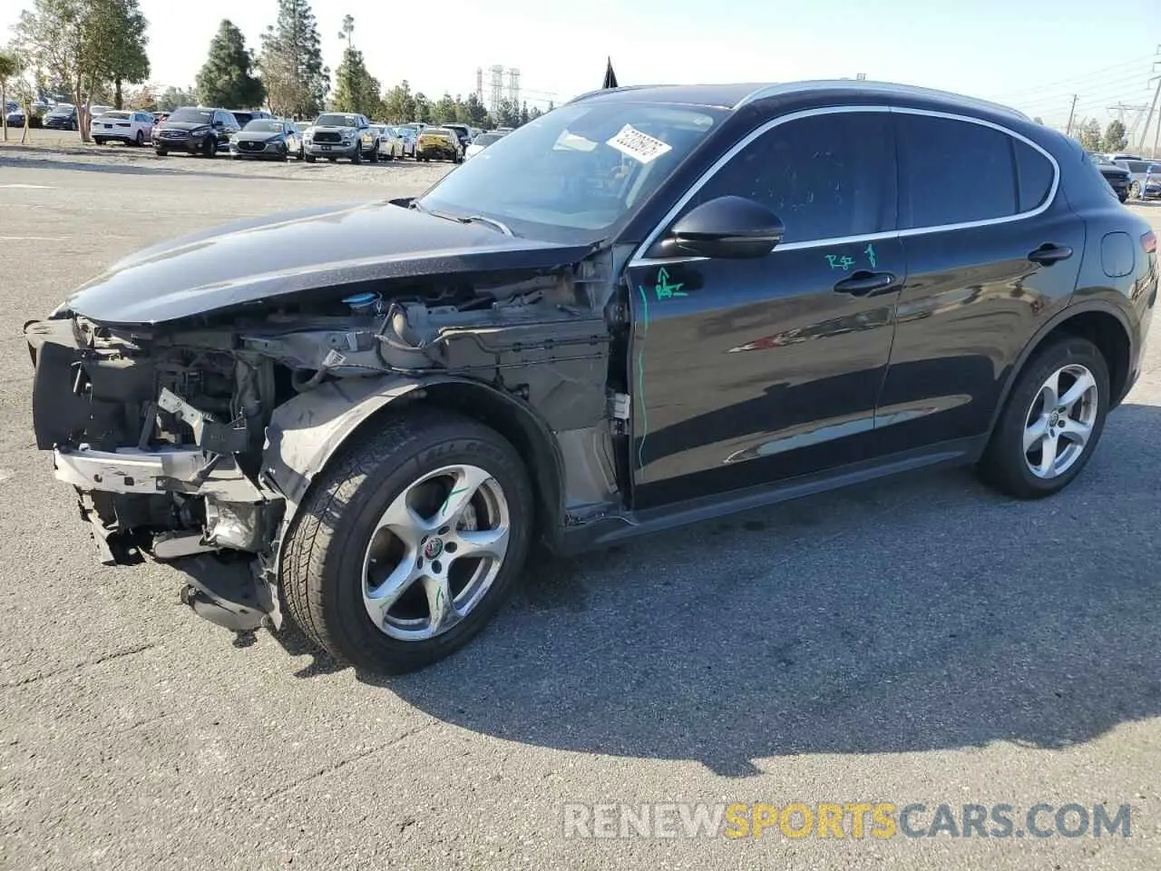 1 Photograph of a damaged car ZASPAJAN2K7C71283 ALFA ROMEO STELVIO 2019