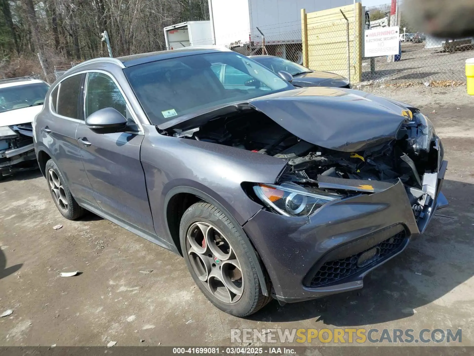1 Photograph of a damaged car ZASPAKAN2K7C32358 ALFA ROMEO STELVIO 2019