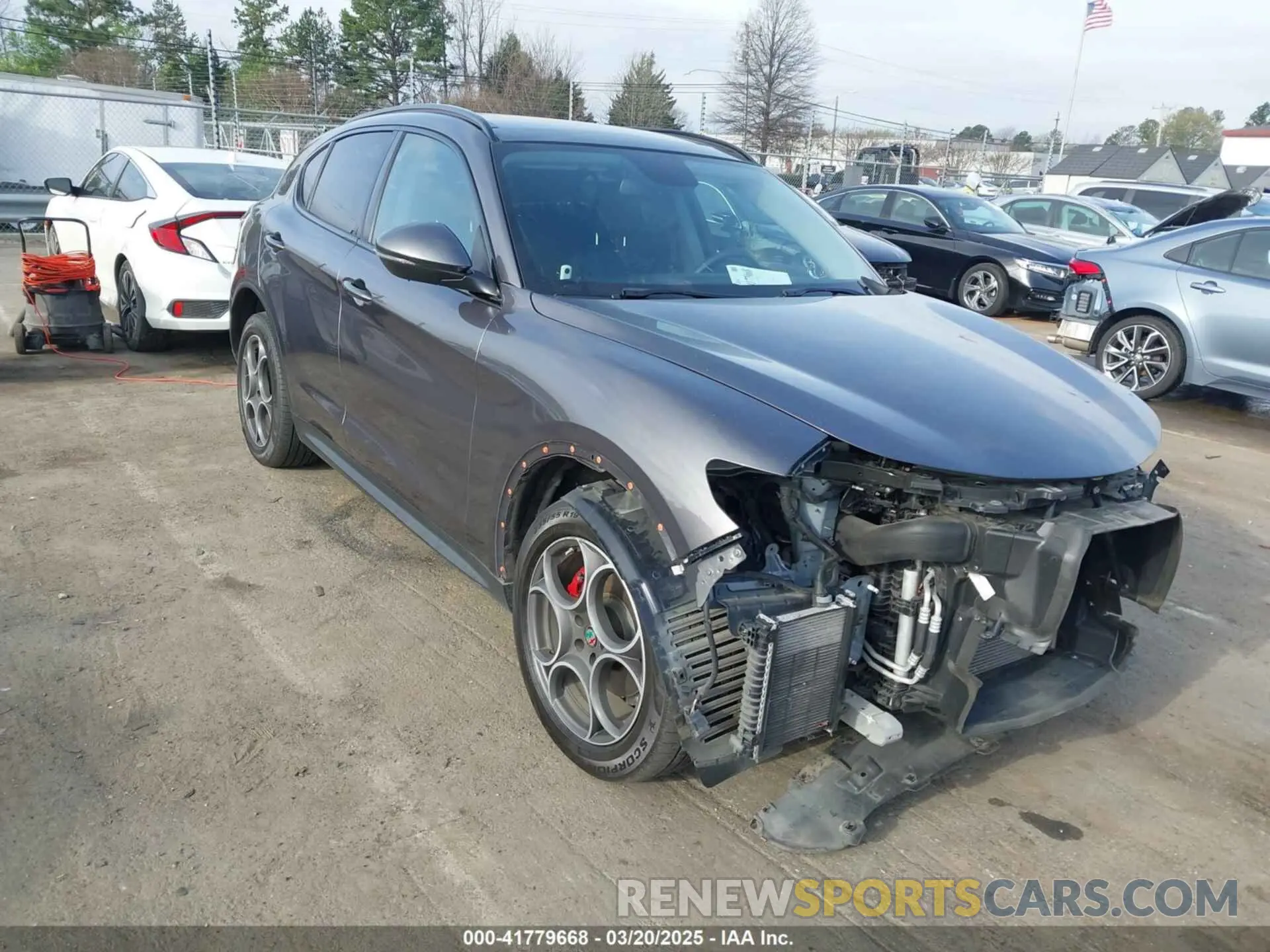 1 Photograph of a damaged car ZASPAKAN7K7C30248 ALFA ROMEO STELVIO 2019