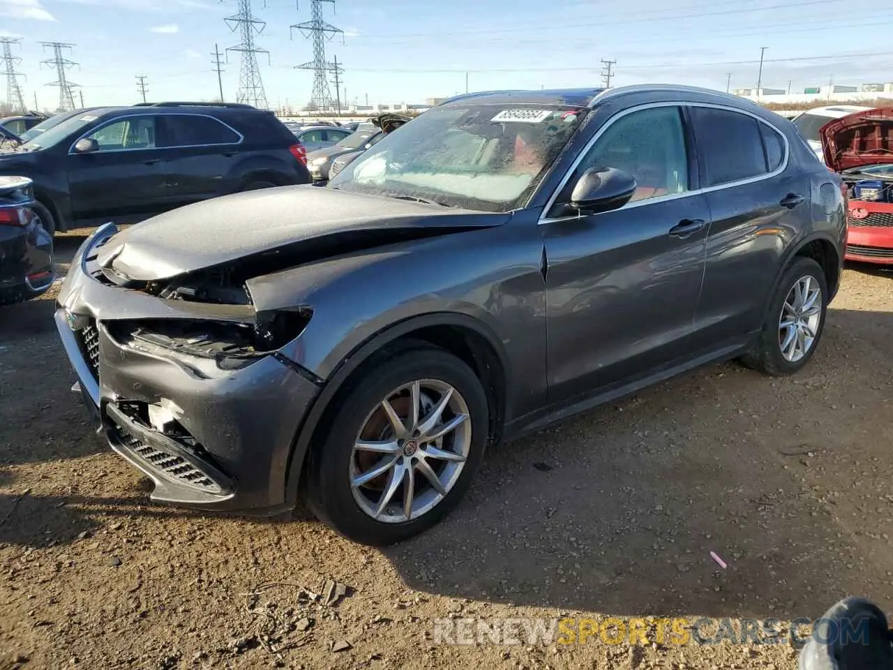 1 Photograph of a damaged car ZASPAKBN0K7C56432 ALFA ROMEO STELVIO 2019