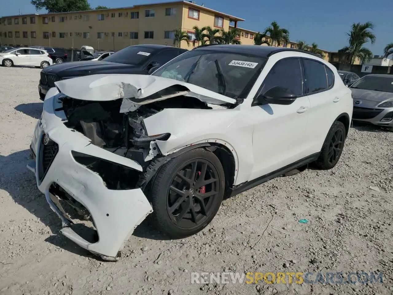 1 Photograph of a damaged car ZASPAKBN3K7C70518 ALFA ROMEO STELVIO 2019