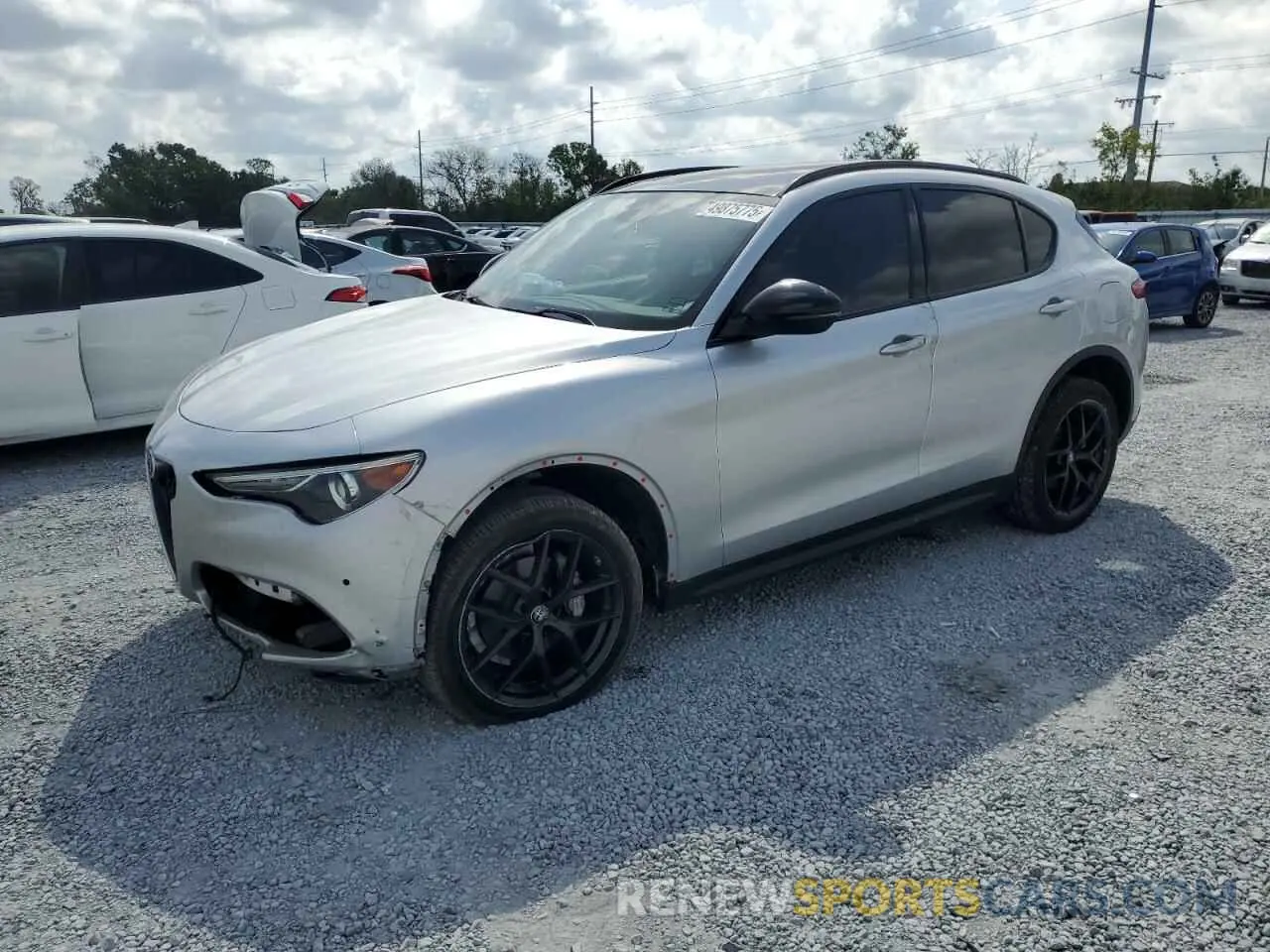 1 Photograph of a damaged car ZASPAJAN4M7D11740 ALFA ROMEO STELVIO 2021