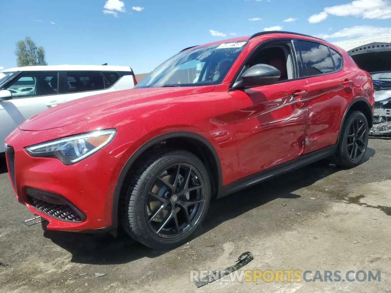 1 Photograph of a damaged car ZASPAJAN6M7D09536 ALFA ROMEO STELVIO 2021