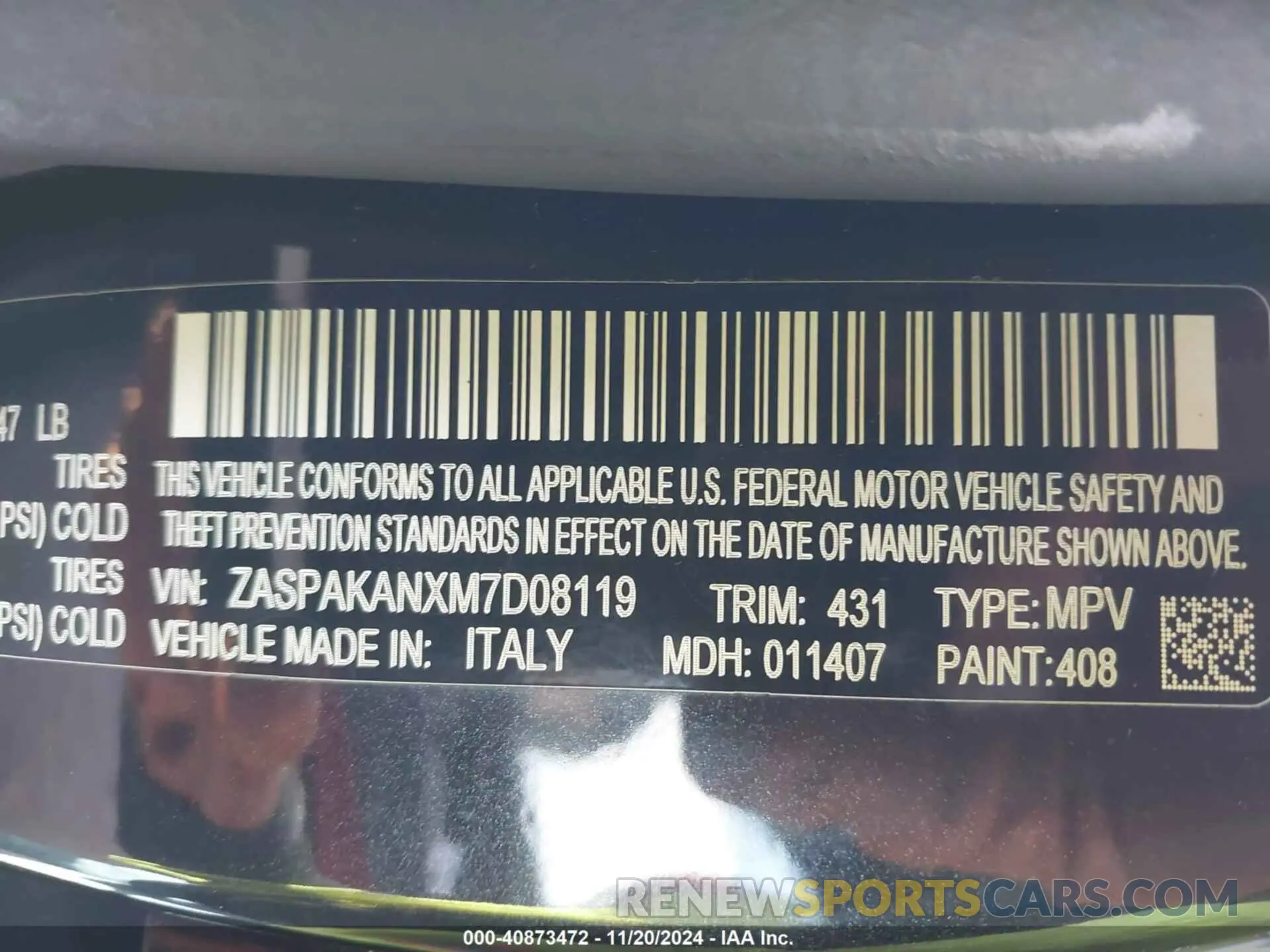 9 Photograph of a damaged car ZASPAKANXM7D08119 ALFA ROMEO STELVIO 2021