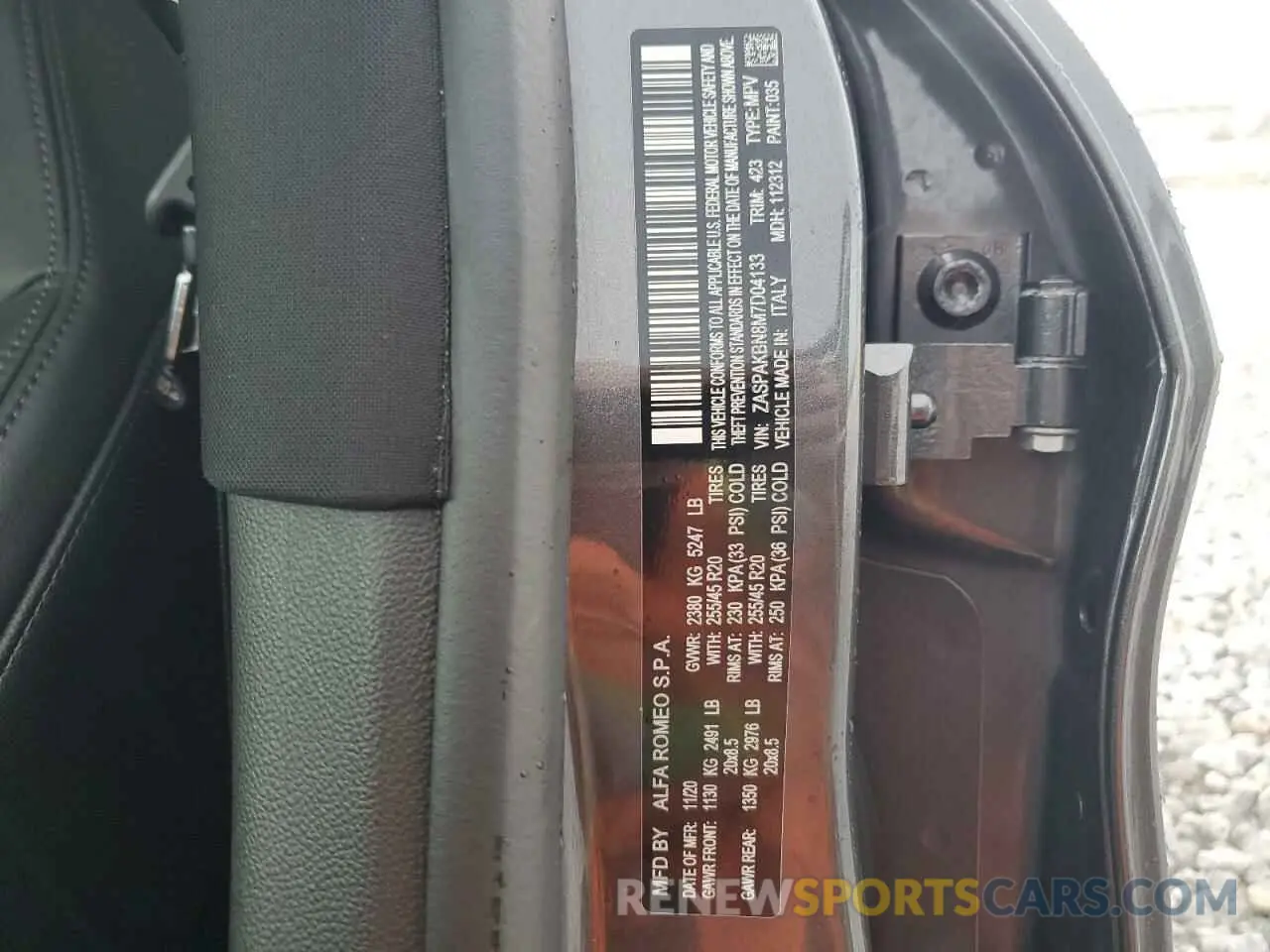 14 Photograph of a damaged car ZASPAKBN8M7D04133 ALFA ROMEO STELVIO 2021