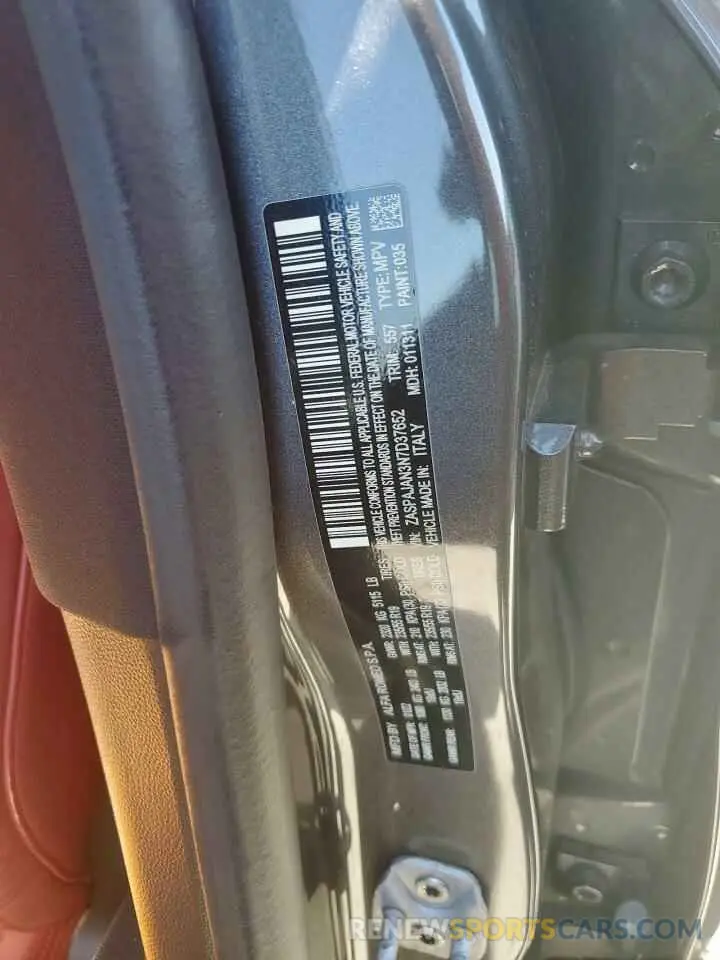 13 Photograph of a damaged car ZASPAJAN3N7D37652 ALFA ROMEO STELVIO 2022