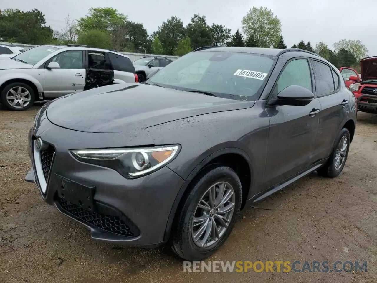 1 Photograph of a damaged car ZASPAKAN1N7D24887 ALFA ROMEO STELVIO 2022