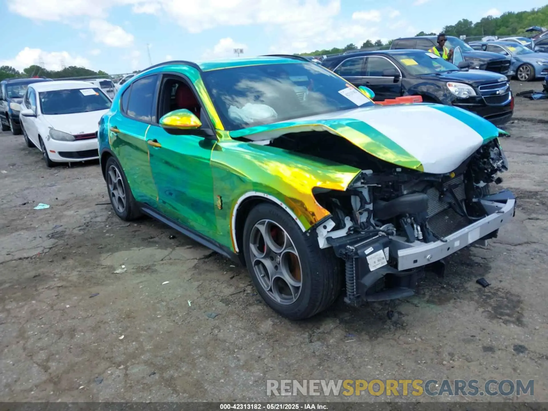 1 Photograph of a damaged car ZASPAKANXN7D41462 ALFA ROMEO STELVIO 2022