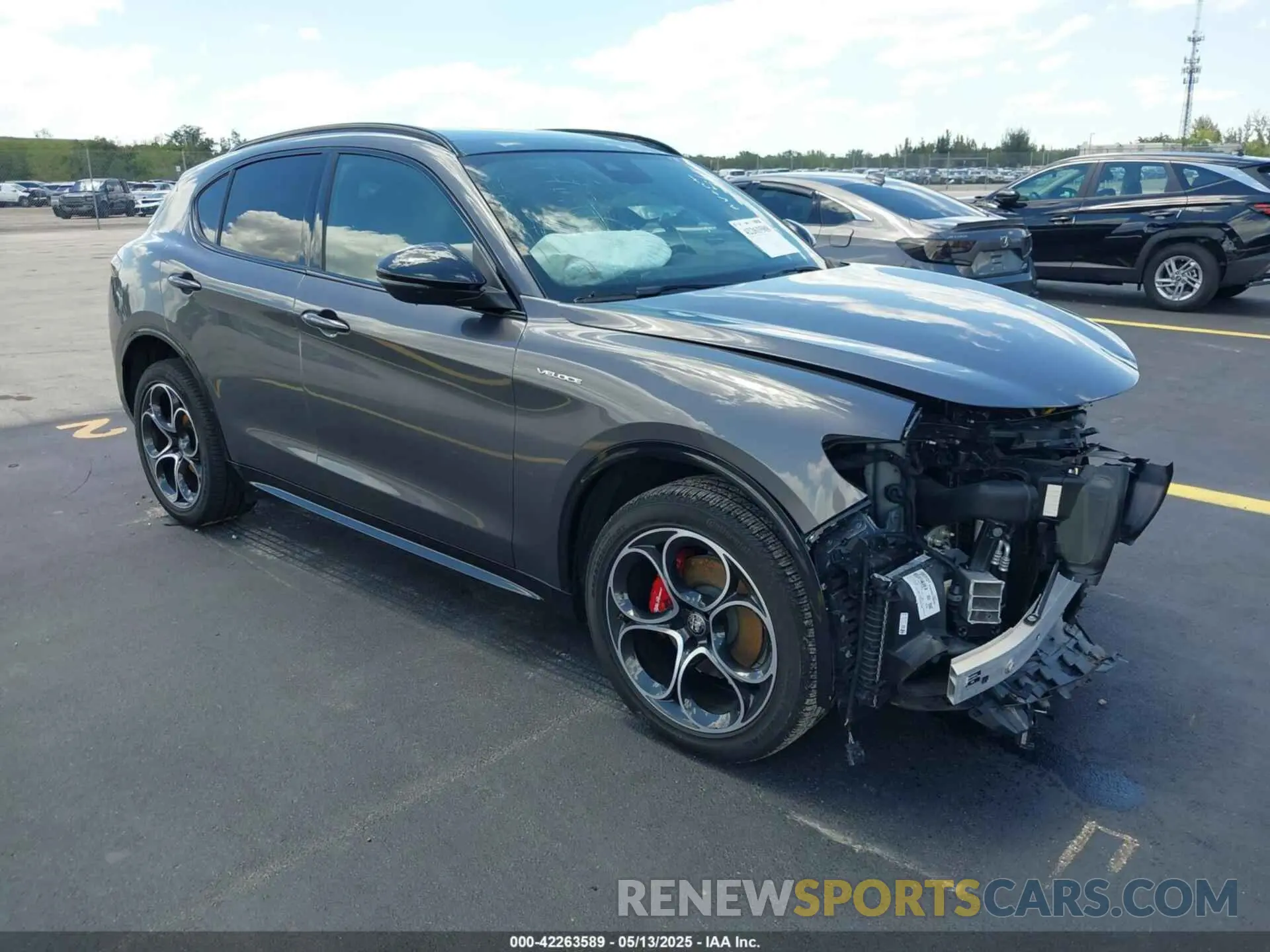 1 Photograph of a damaged car ZASPAKBN1R7D78095 ALFA ROMEO STELVIO 2024