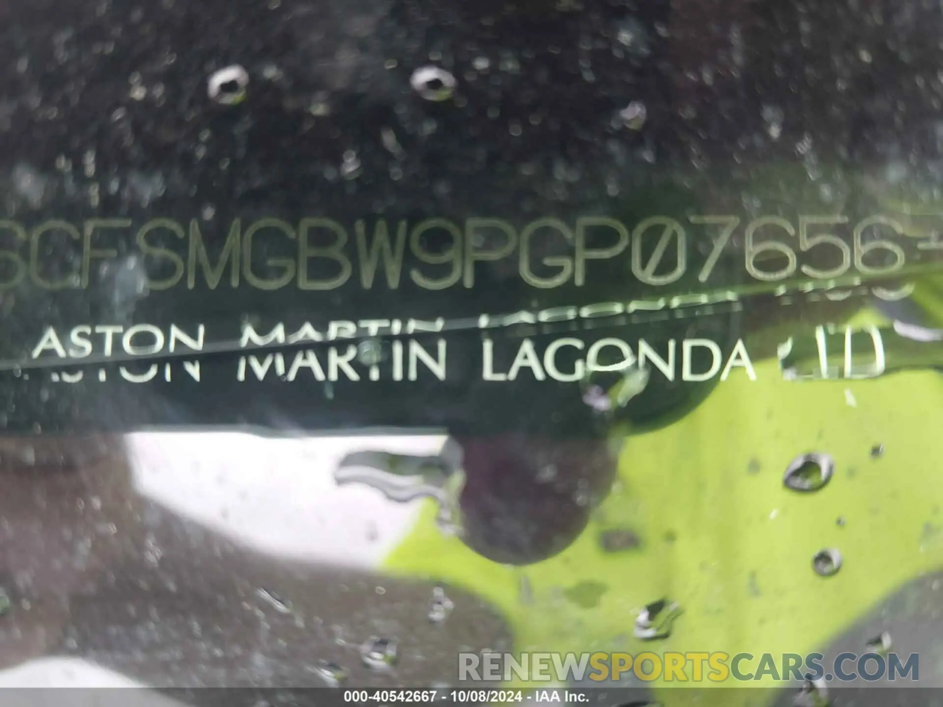 9 Photograph of a damaged car SCFSMGBW9PGP07656 ASTON MARTIN VANTAGE 2023