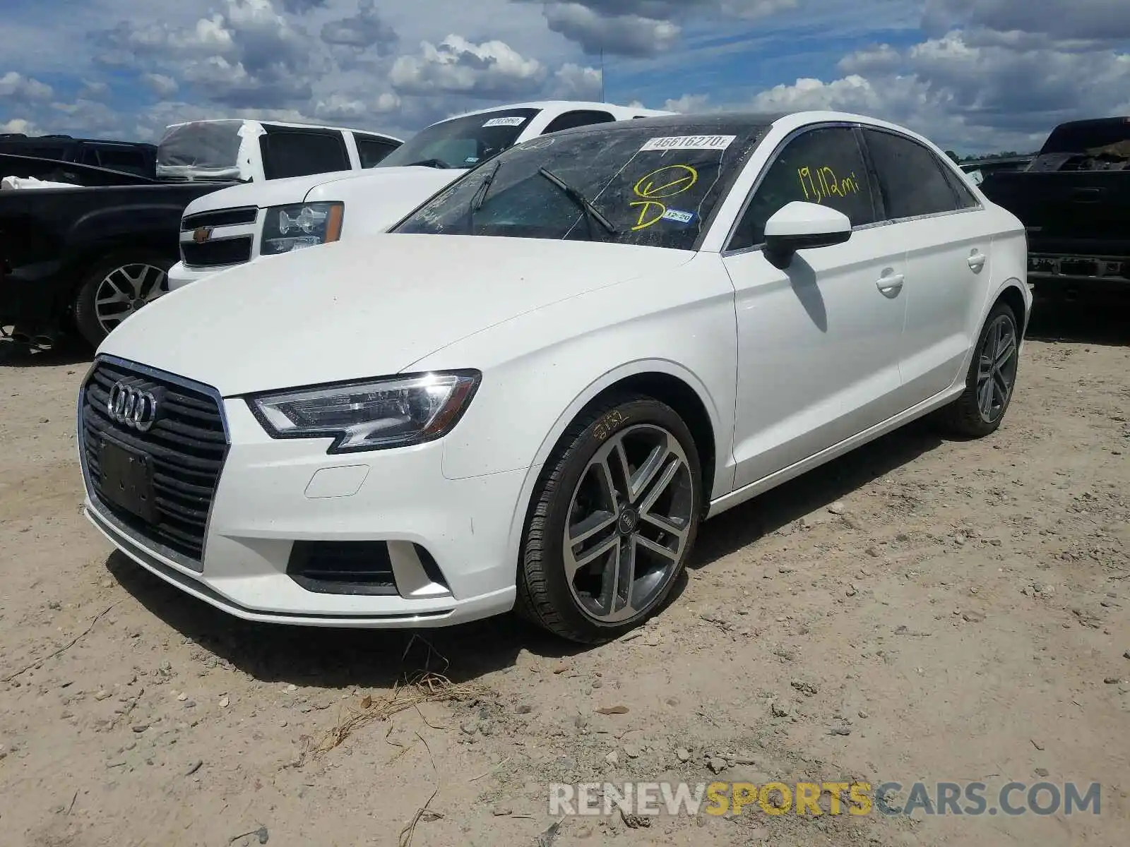 2 Photograph of a damaged car WAUAUGFFXK1012017 AUDI A3 2019