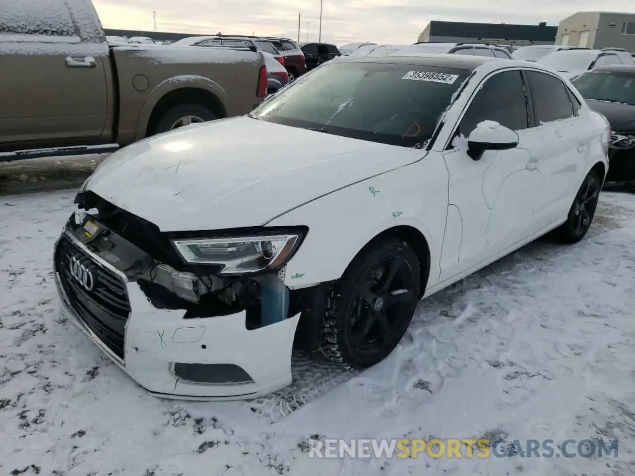 2 Photograph of a damaged car WAUBEGFF5KA082302 AUDI A3 2019