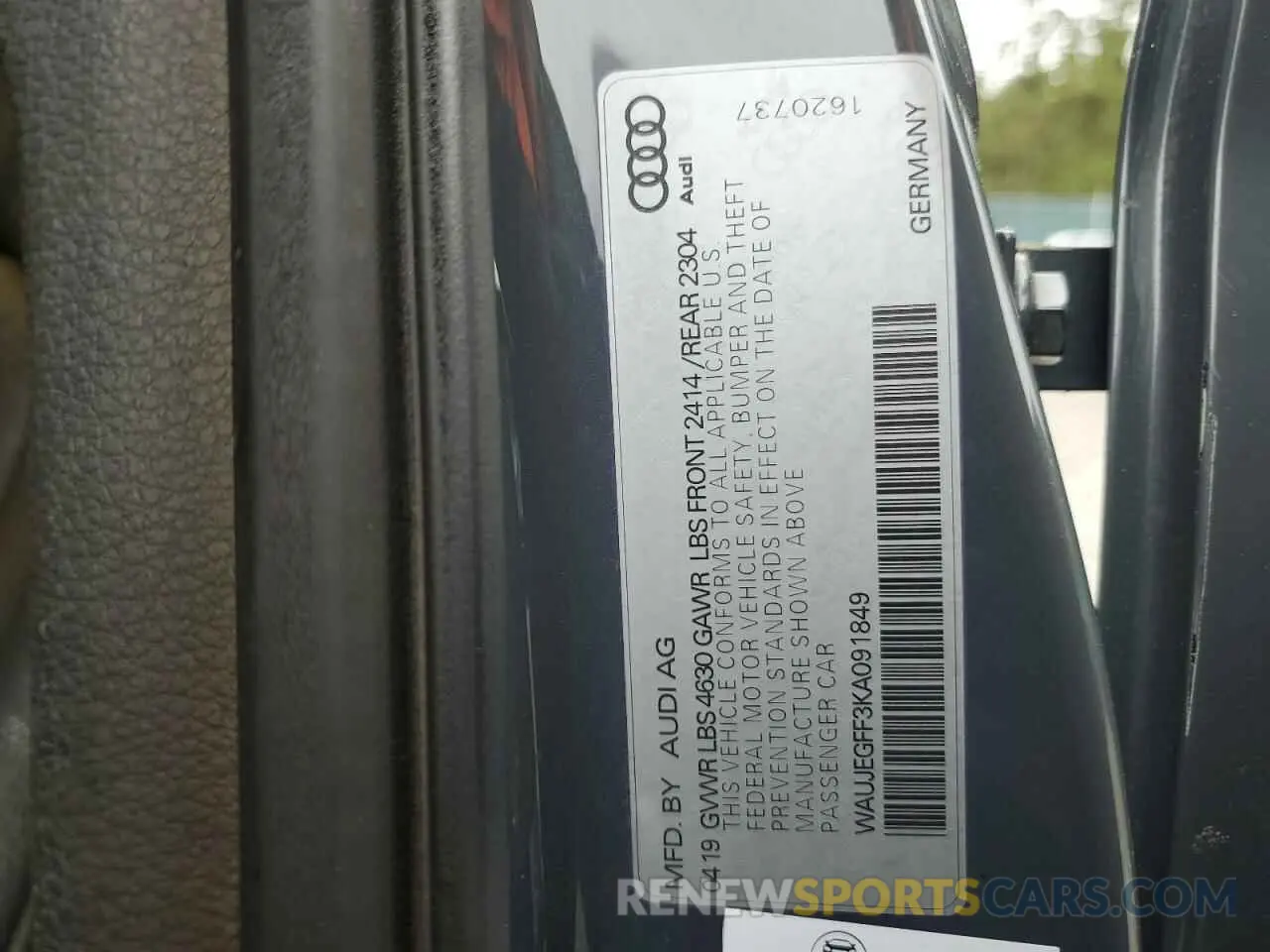 12 Photograph of a damaged car WAUJEGFF3KA091849 AUDI A3 2019