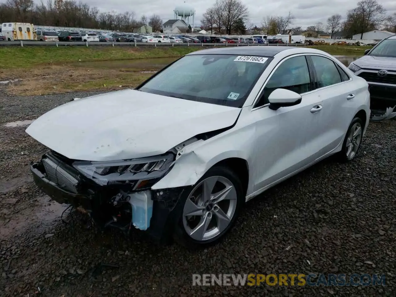 1 Photograph of a damaged car WAUGUDGY7NA065609 AUDI A3 2022