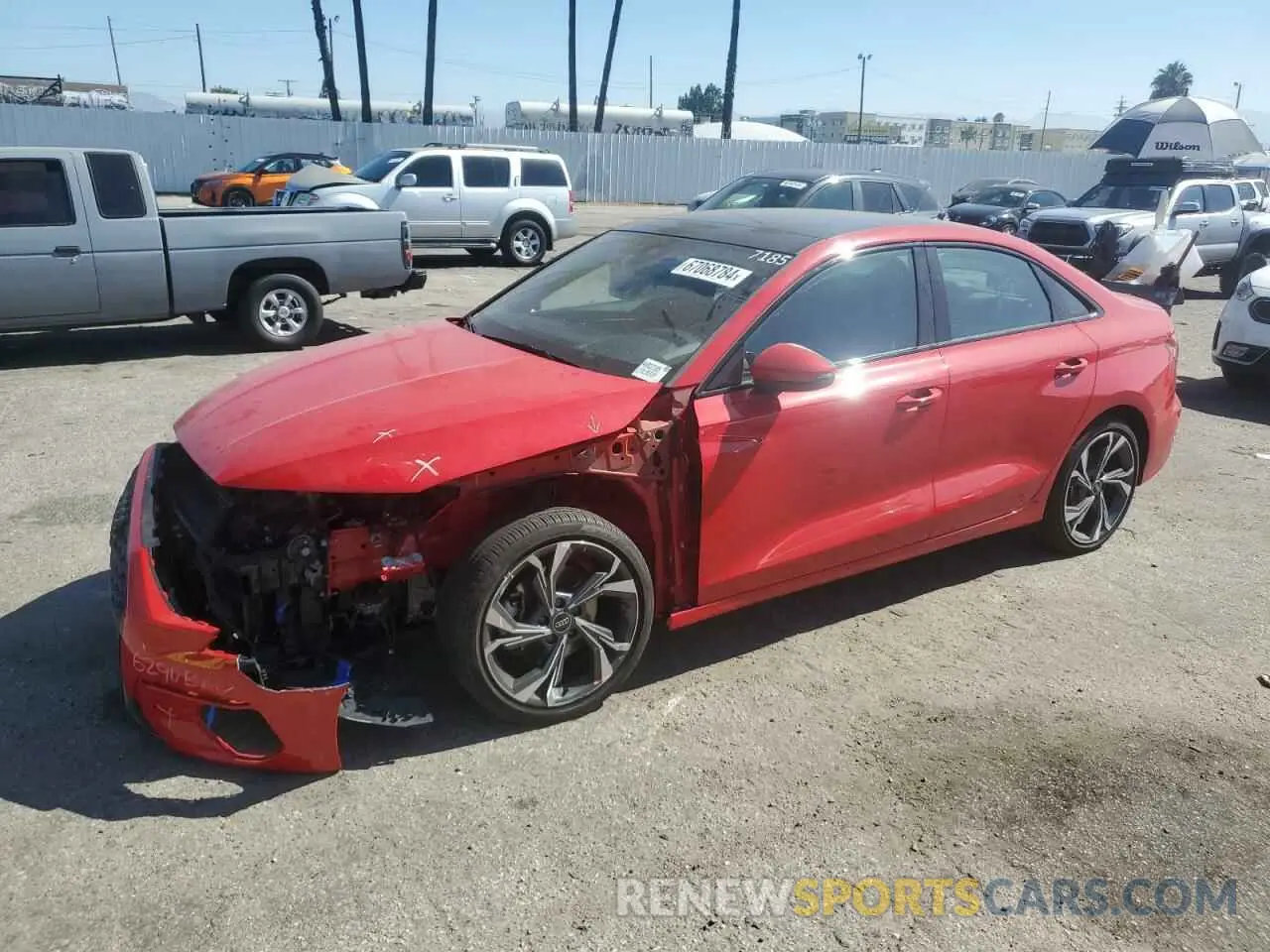 1 Photograph of a damaged car WAUGUDGY7PA027185 AUDI A3 2023